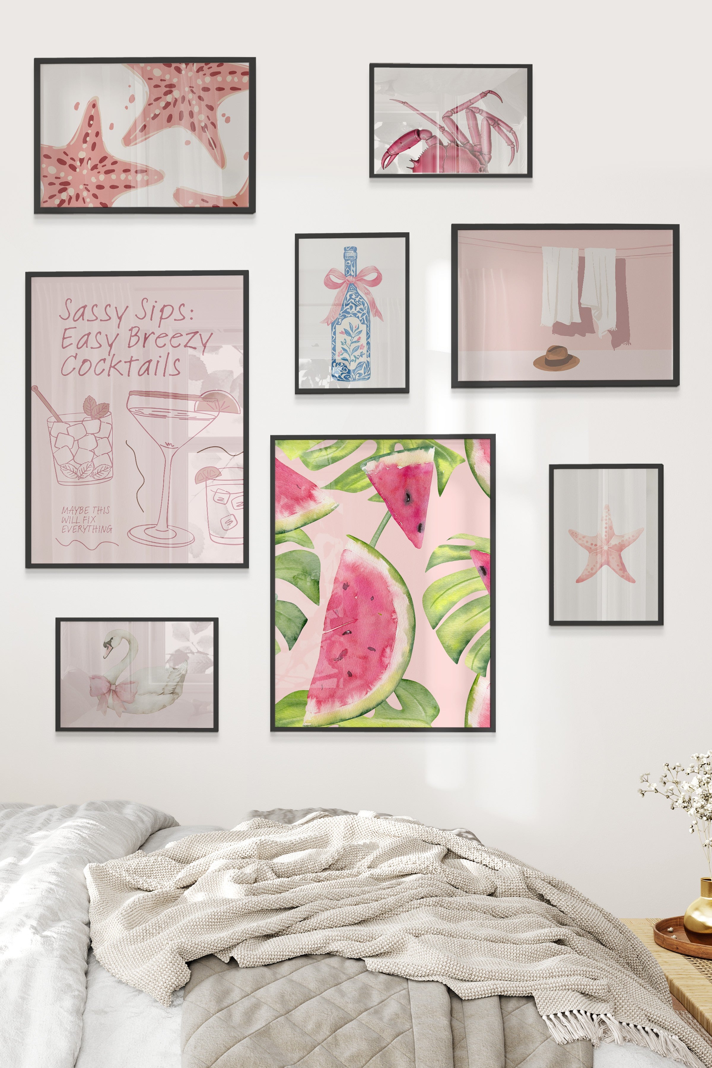 Pembe Yaz Temalı Galeri Seti NO:056