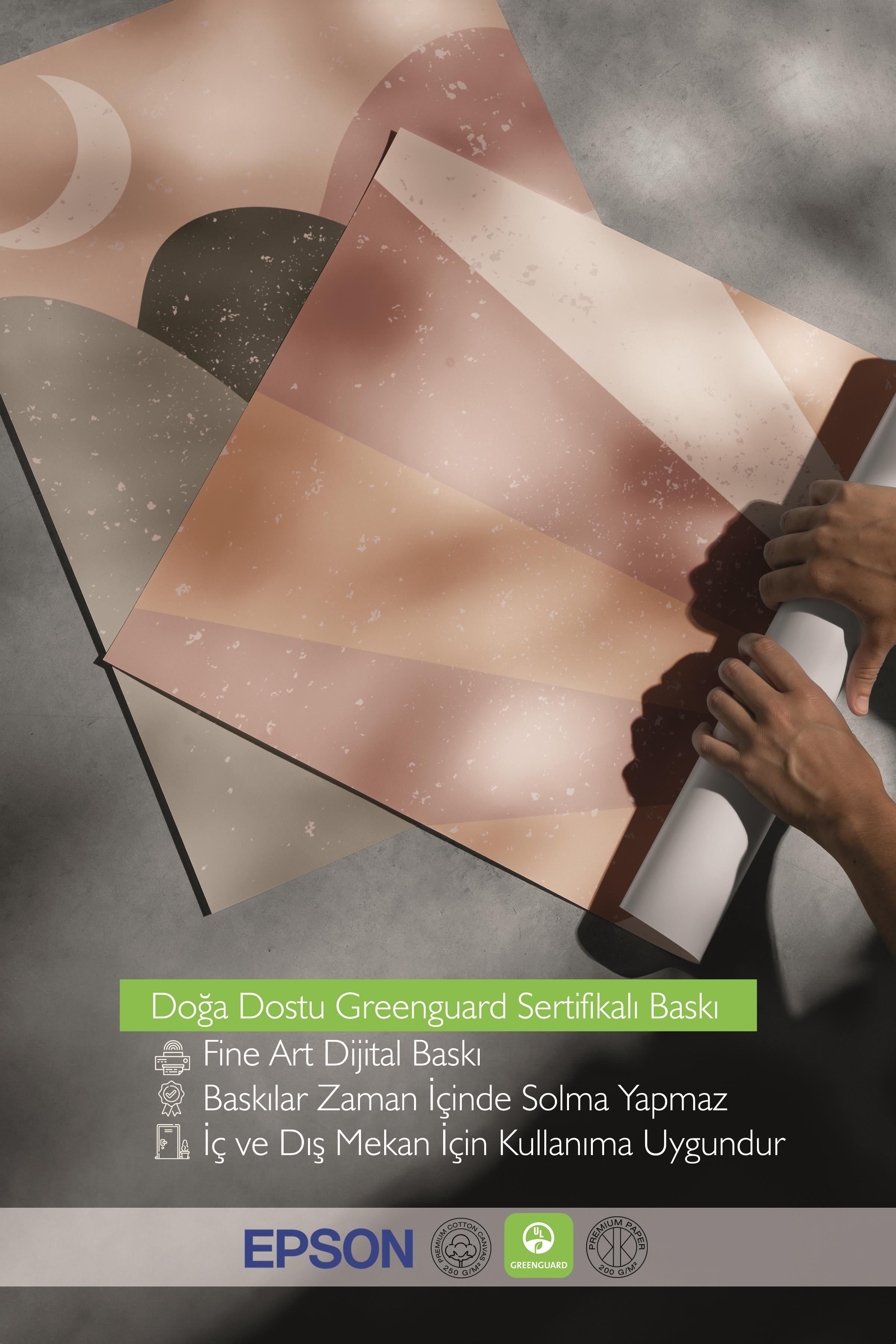 Çerçeveli Tablo Seti, 3 Adet Siyah Çerçeve ve Boho Temalı Poster Seti, Duvar Tablosu No:300635