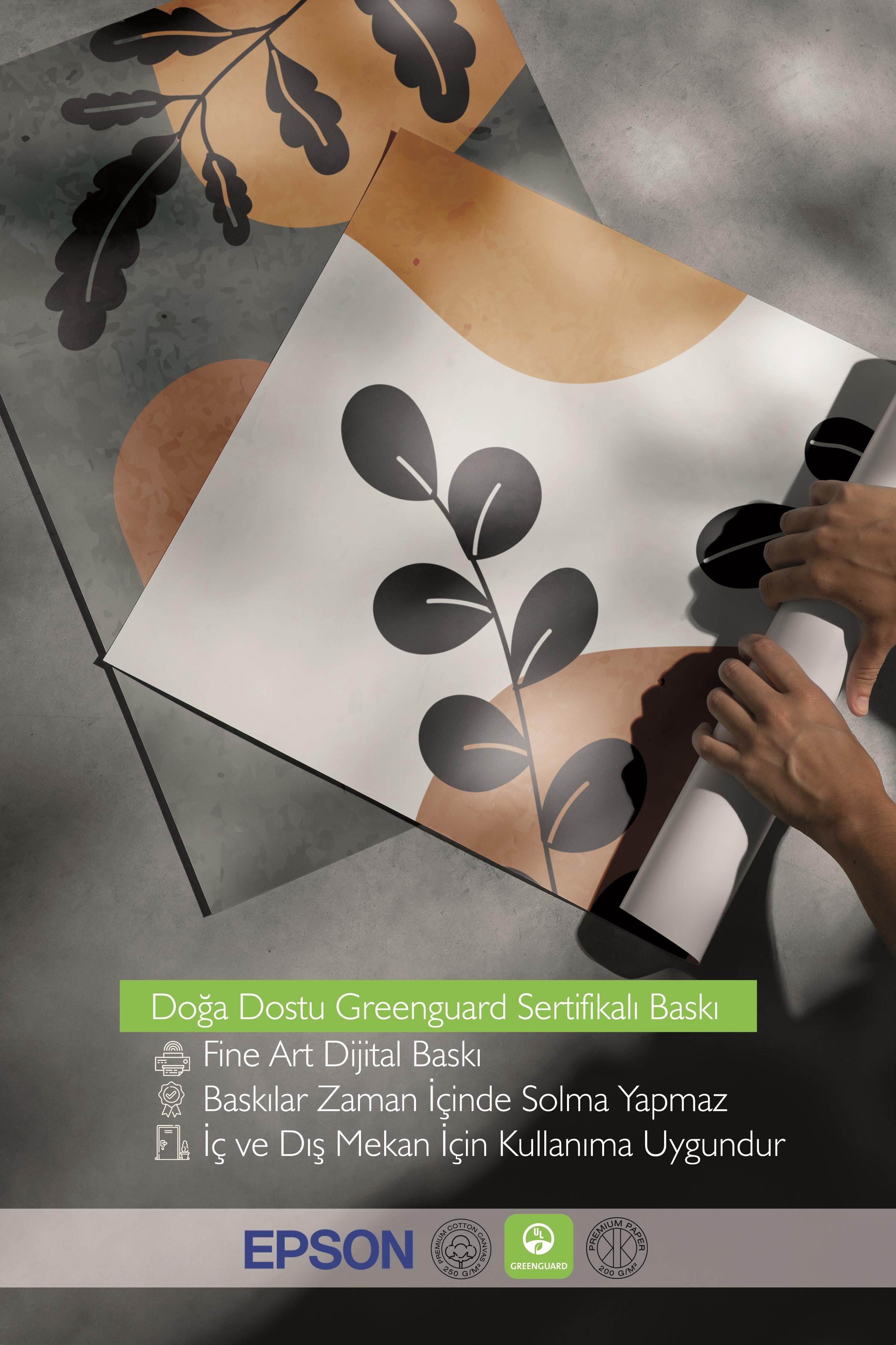 Çerçeveli Tablo Seti, 3 Adet Siyah Çerçeve ve Boho Temalı Poster Seti, Duvar Tablosu No:300637