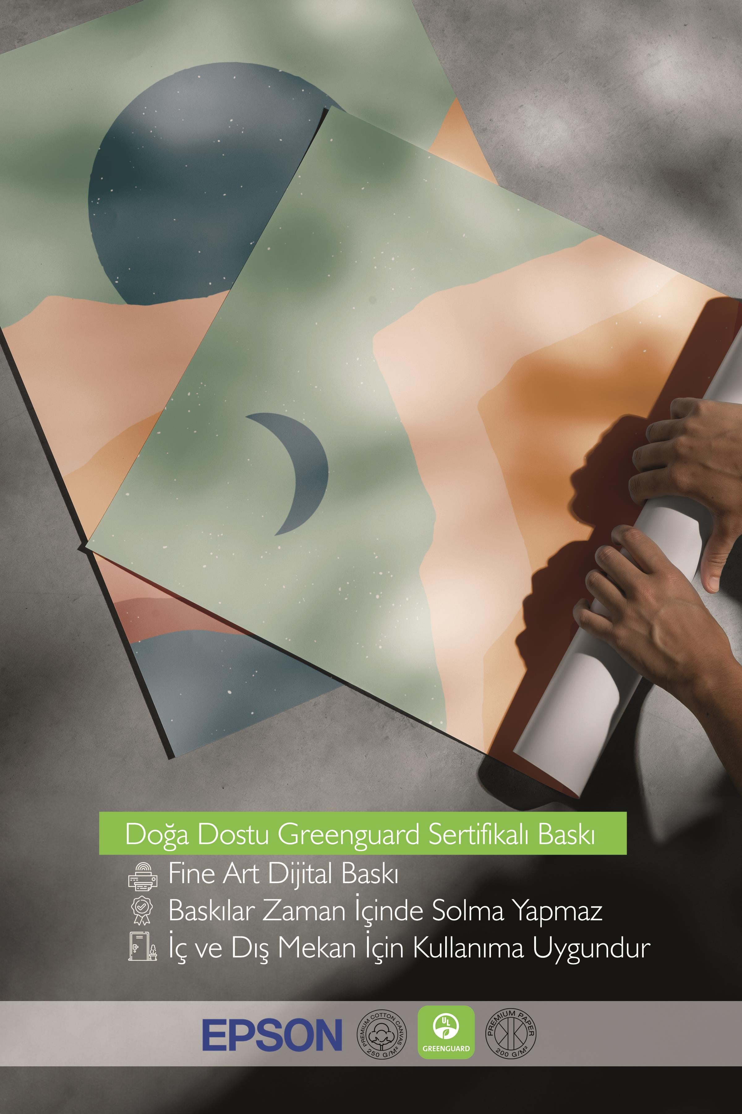 Çerçeveli Tablo Seti, 3 Adet Siyah Çerçeve ve Boho Temalı Poster Seti, Duvar Tablosu No:300638