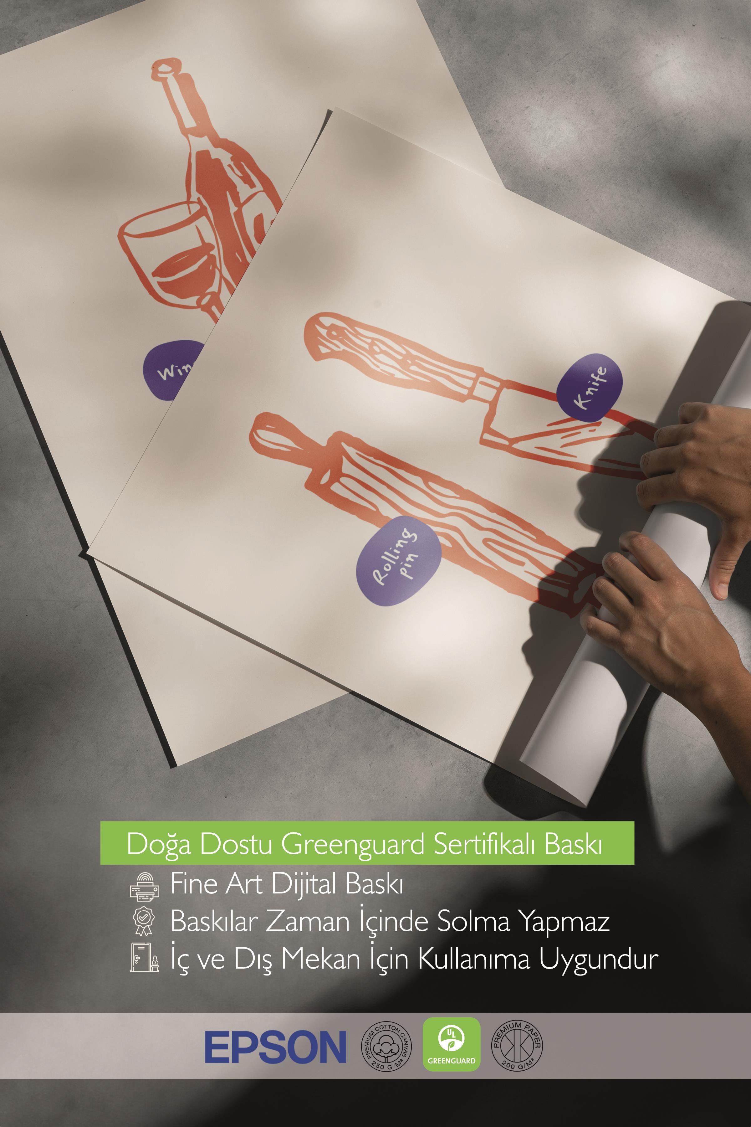 Çerçeveli Tablo Seti, 3 Adet Siyah Çerçeve ve Minimalist Yemek Temalı Poster Seti, No:300554