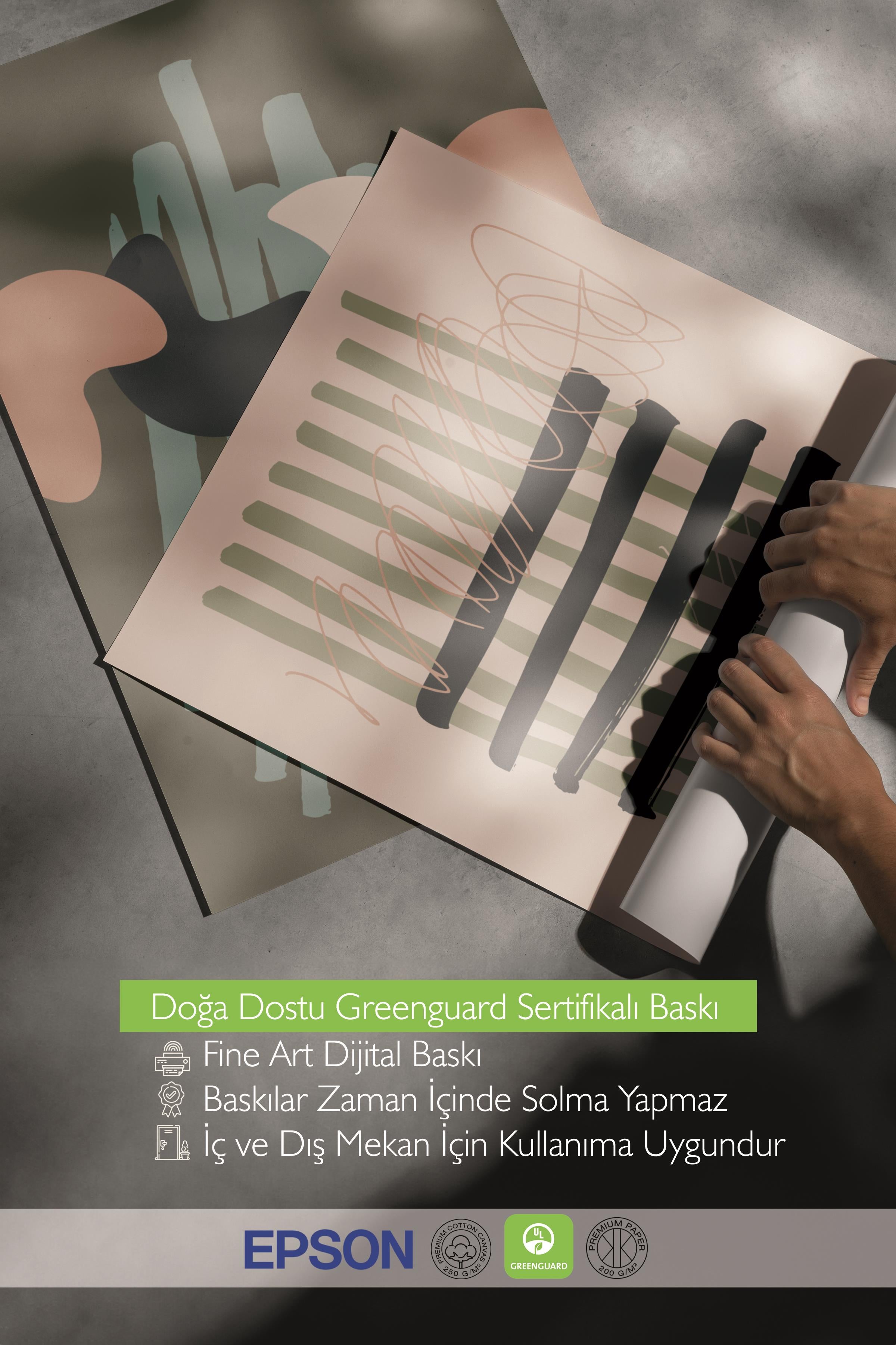 Çerçeveli Tablo Seti, 3 Adet Siyah Çerçeve ve Soyut Botanik Temalı Poster Seti, No:300665