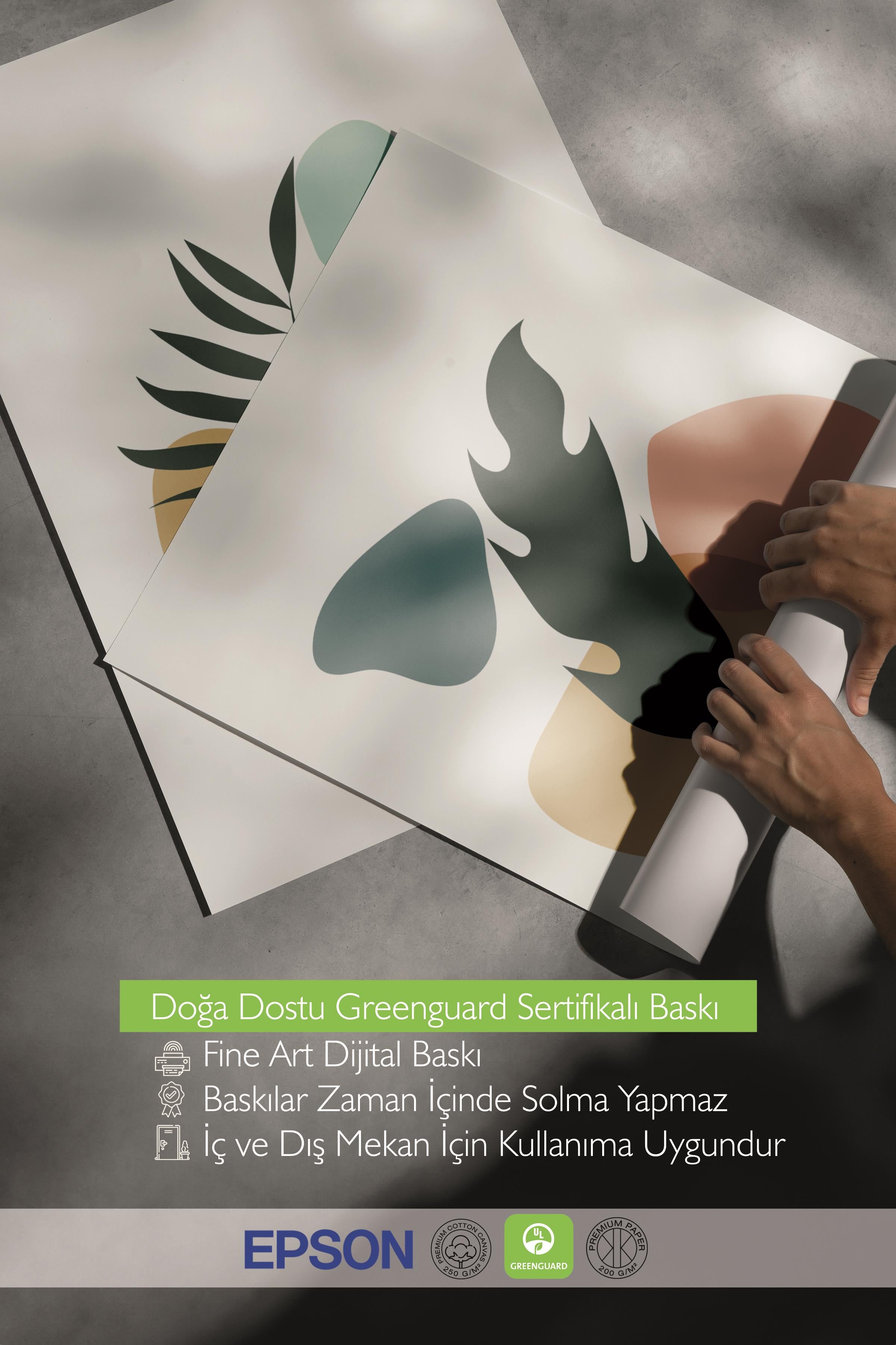 Çerçeveli Tablo Seti, 3 Adet Siyah Çerçeve ve Soyut Botanik Temalı Poster Seti, No:300669