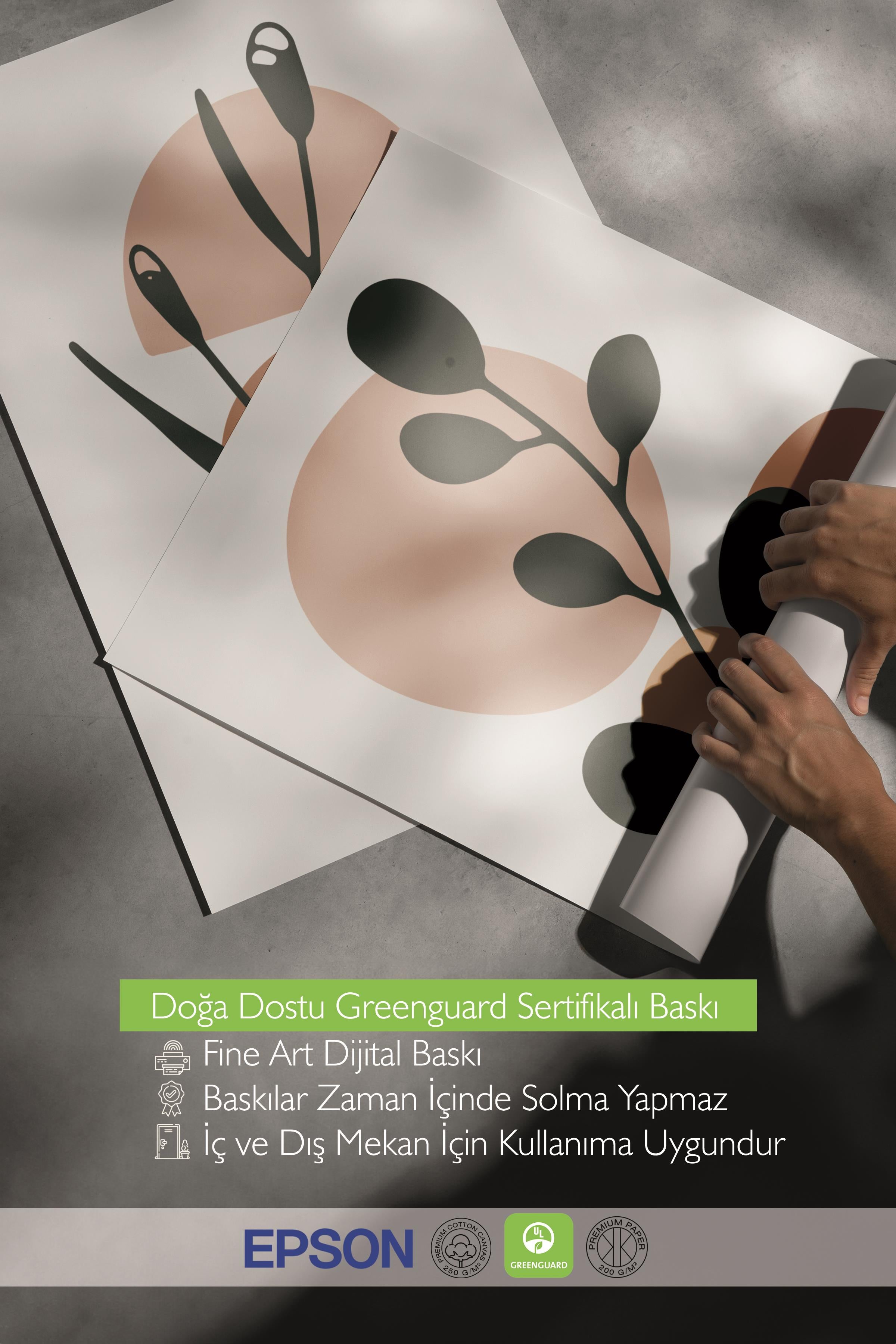 Çerçeveli Tablo Seti, 3 Adet Siyah Çerçeve ve Soyut Botanik Temalı Poster Seti, No:300677