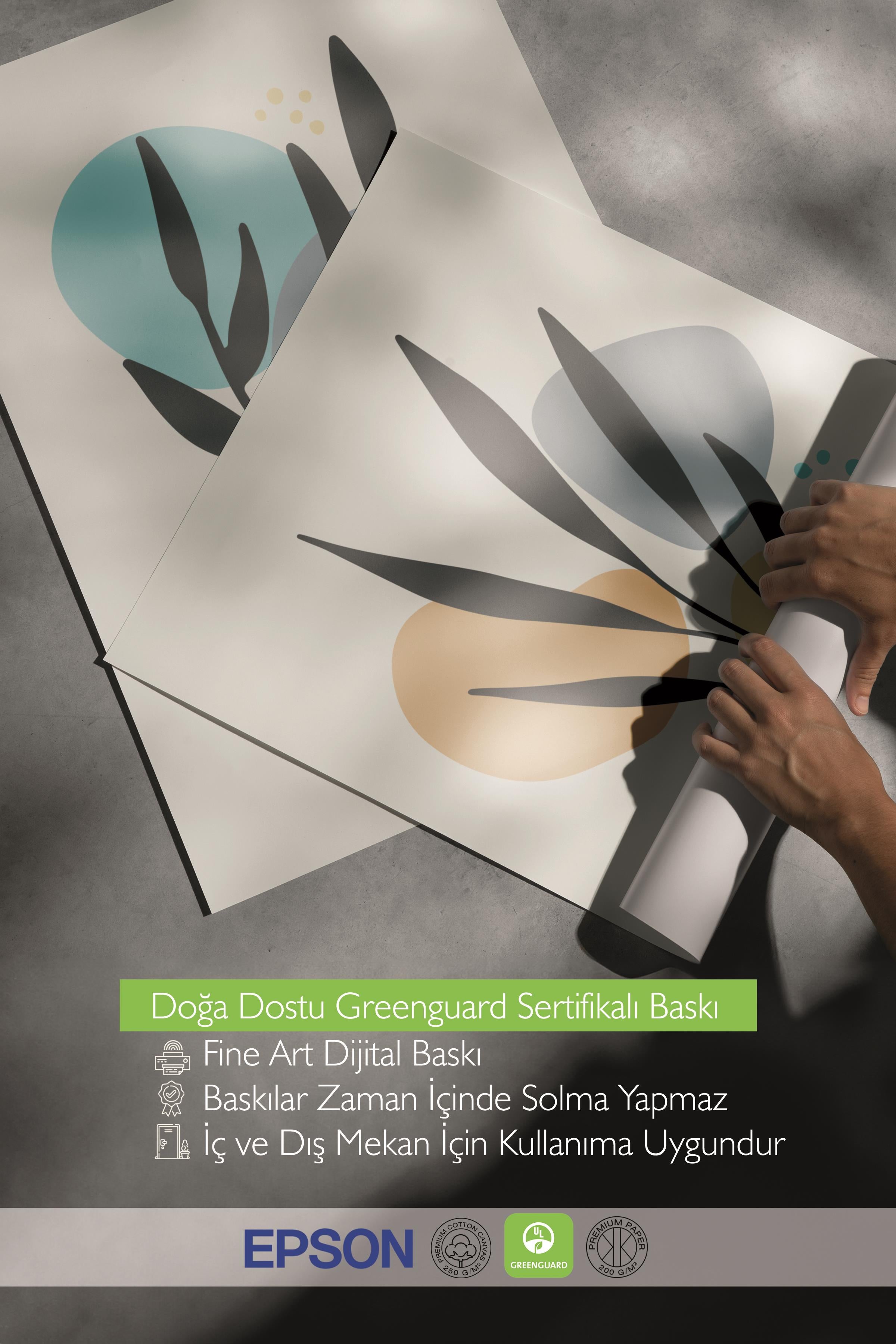 Çerçeveli Tablo Seti, 3 Adet Siyah Çerçeve ve Soyut Botanik Temalı Poster Seti, No:300679