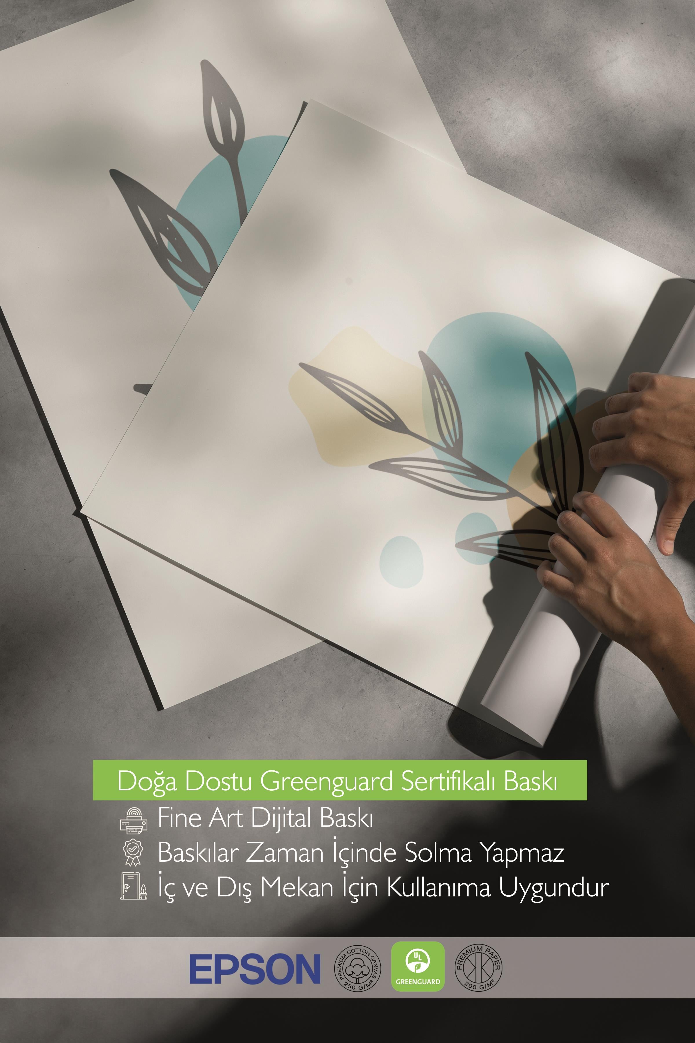 Çerçeveli Tablo Seti, 3 Adet Siyah Çerçeve ve Soyut Botanik Temalı Poster Seti, No:300681