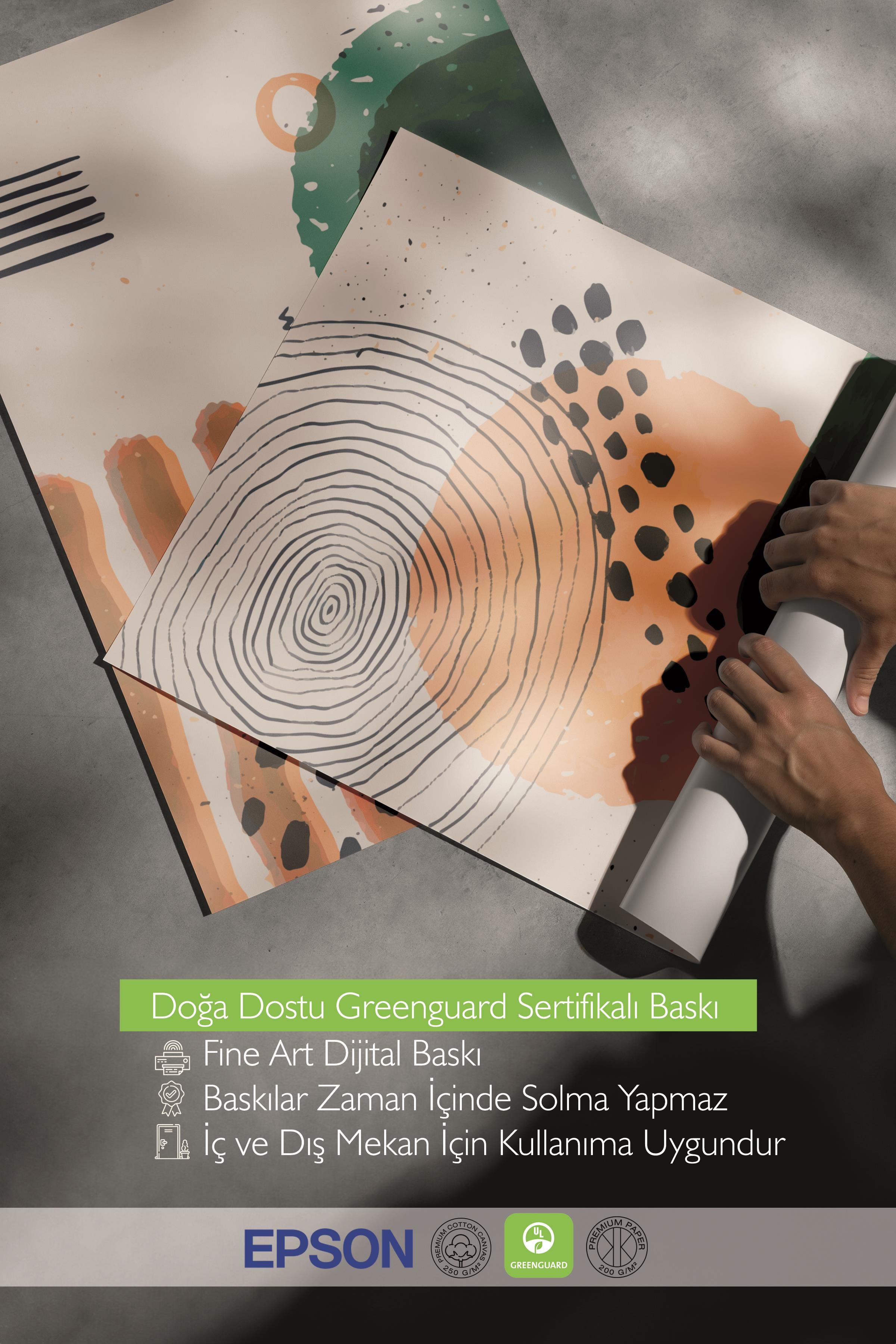 Çerçeveli Tablo Seti, 3 Adet Siyah Çerçeve ve Soyut Temalı Poster Seti, Duvar Tablosu No:300676