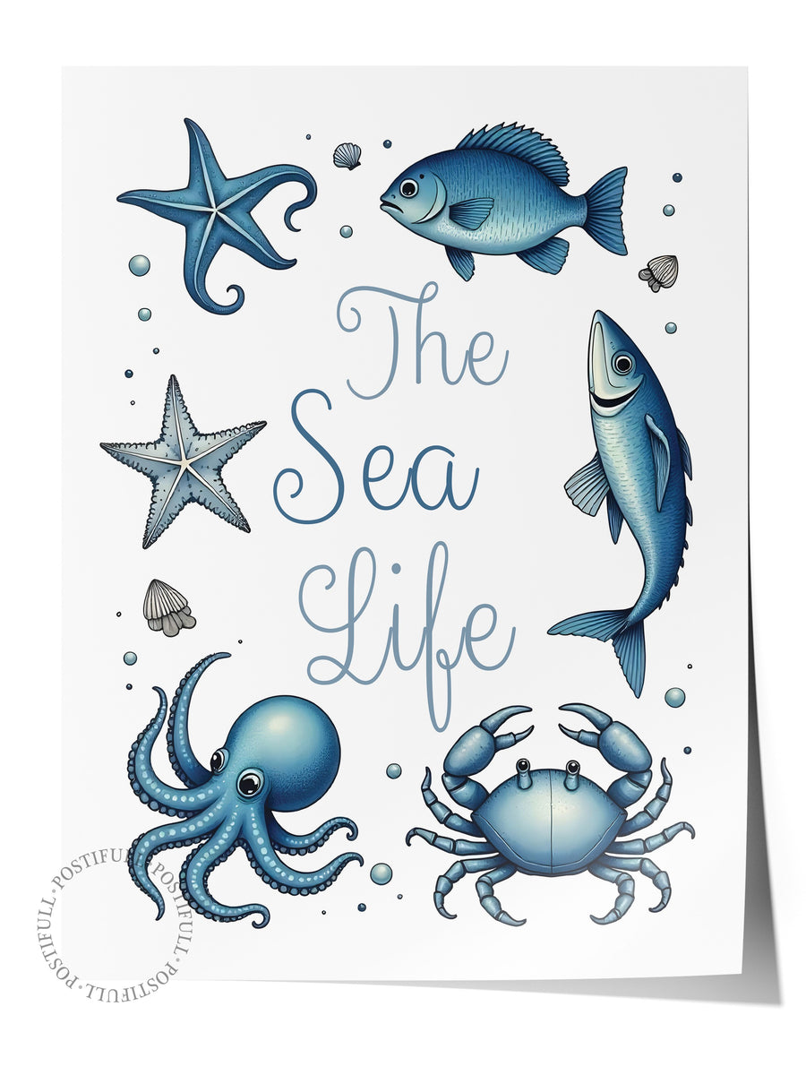 The Sea Life Poster Yaz Seçkisi Çerçevesiz Poster