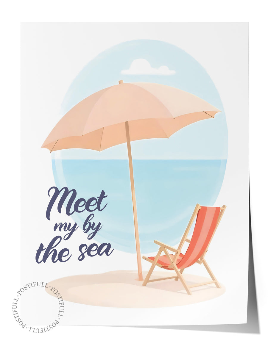 Meet me by the sea Poster Yaz Seçkisi Çerçevesiz Poster