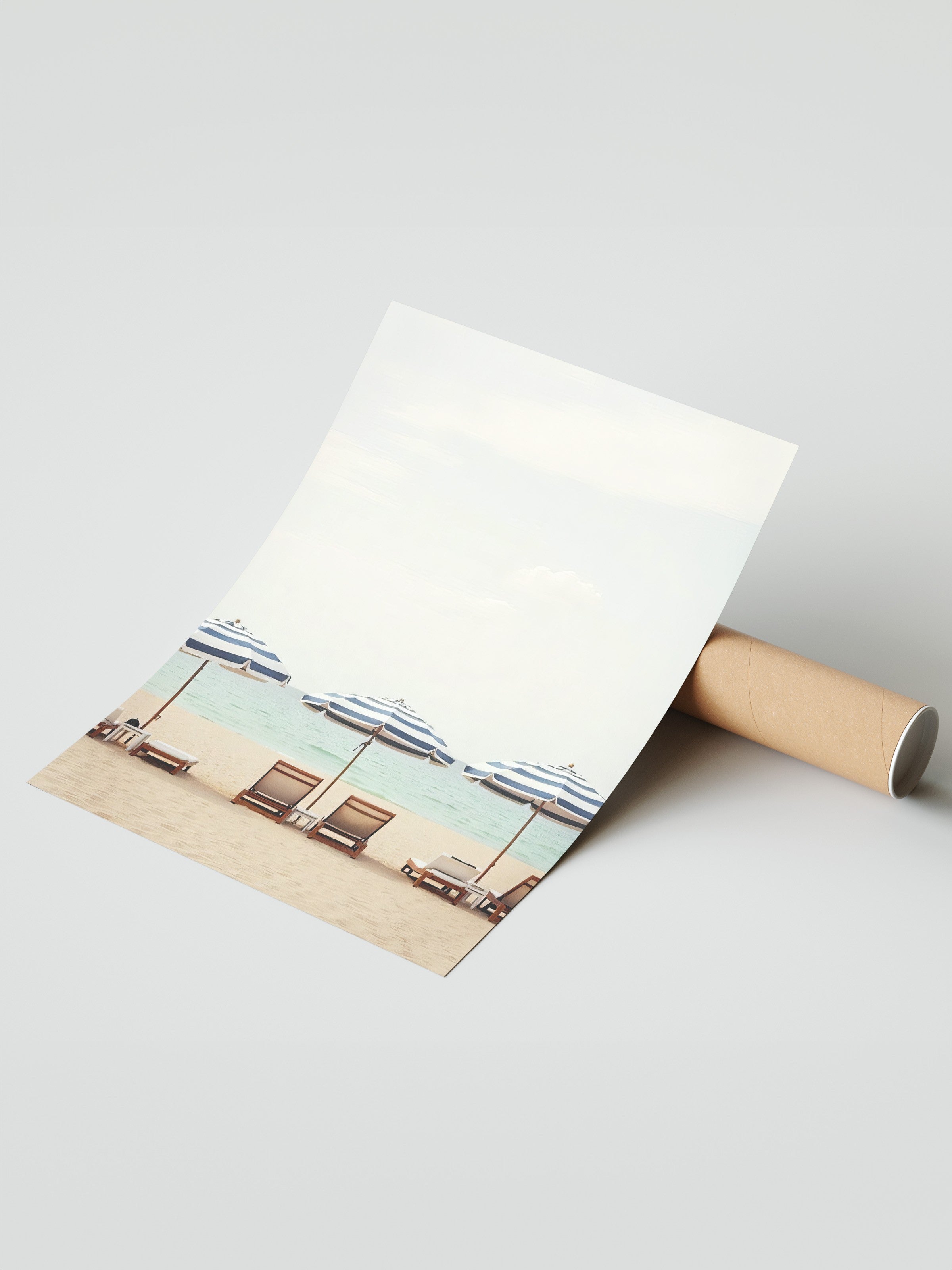 Çerçevesiz Duvar Posteri, Deniz Manzaralı Ev, Fotoğraf, Mavi Renk Poster, 2025 Yaz Seçkisi, NO:109702