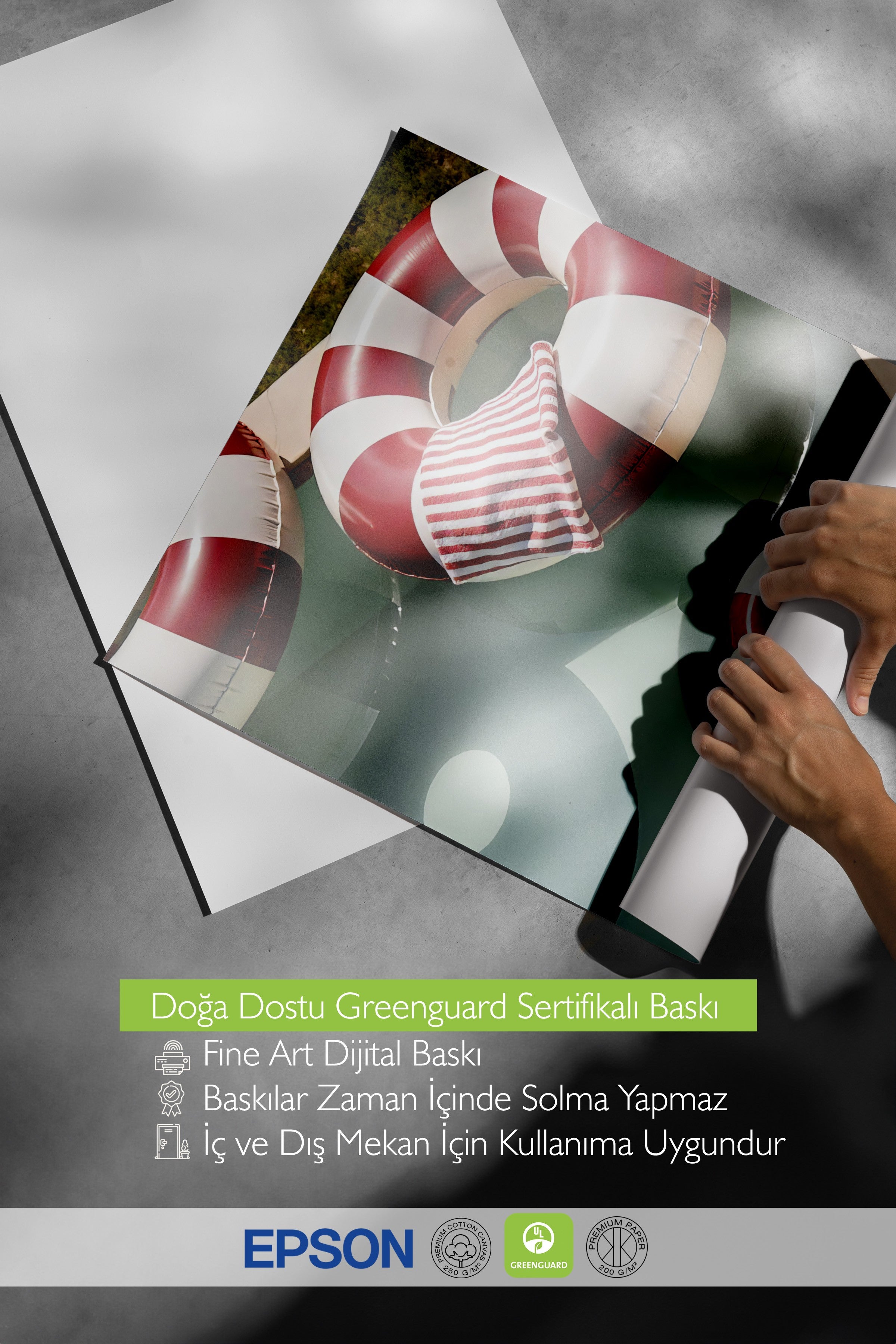 Çerçevesiz Duvar Posteri, Deniz Simidi, Fotoğraf, Kırmızı Renk Poster, 2025 Yaz Seçkisi, NO:109645