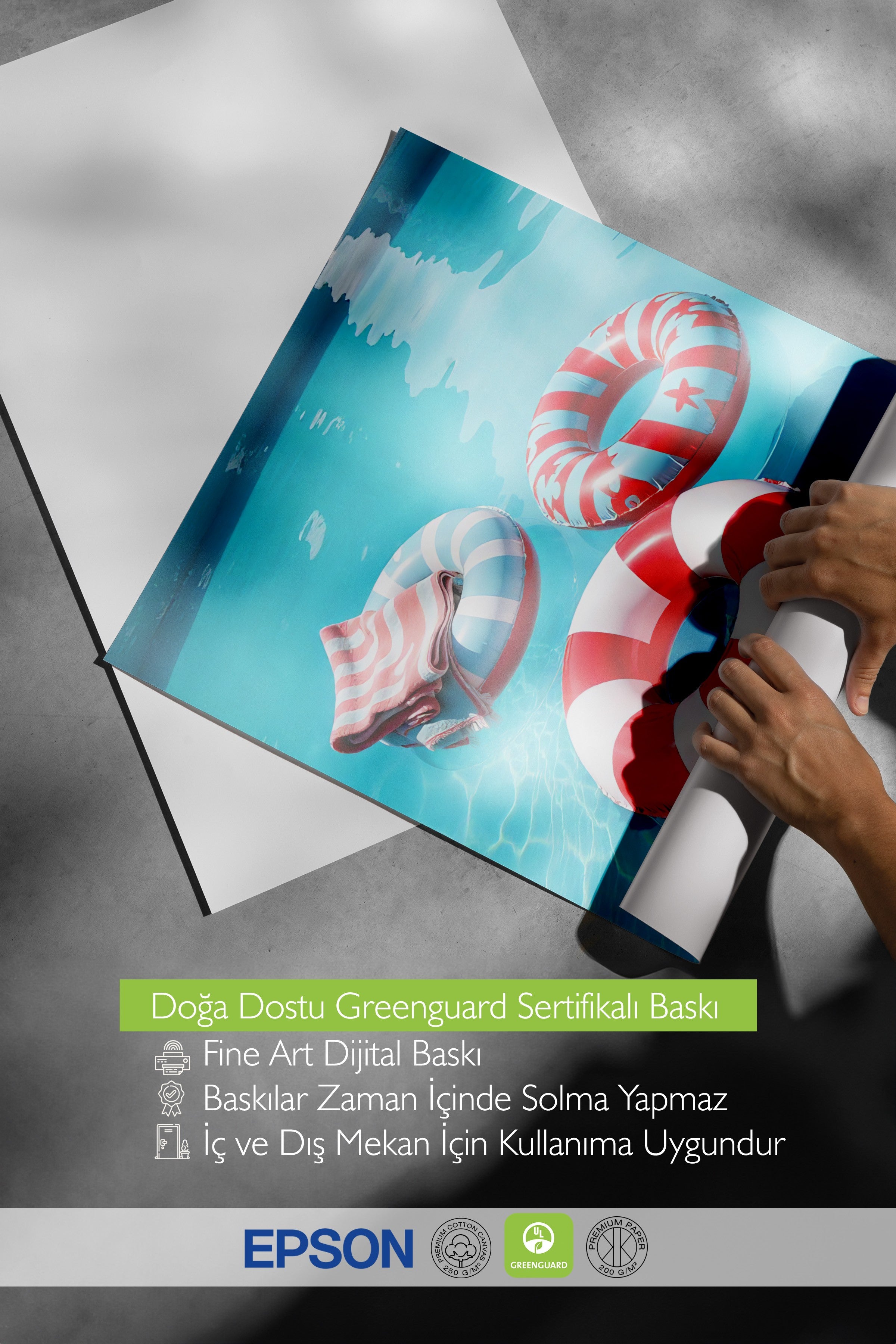 Çerçevesiz Duvar Posteri, Deniz Simidi, Fotoğraf, Kırmızı Renk Poster, 2025 Yaz Seçkisi, NO:109646