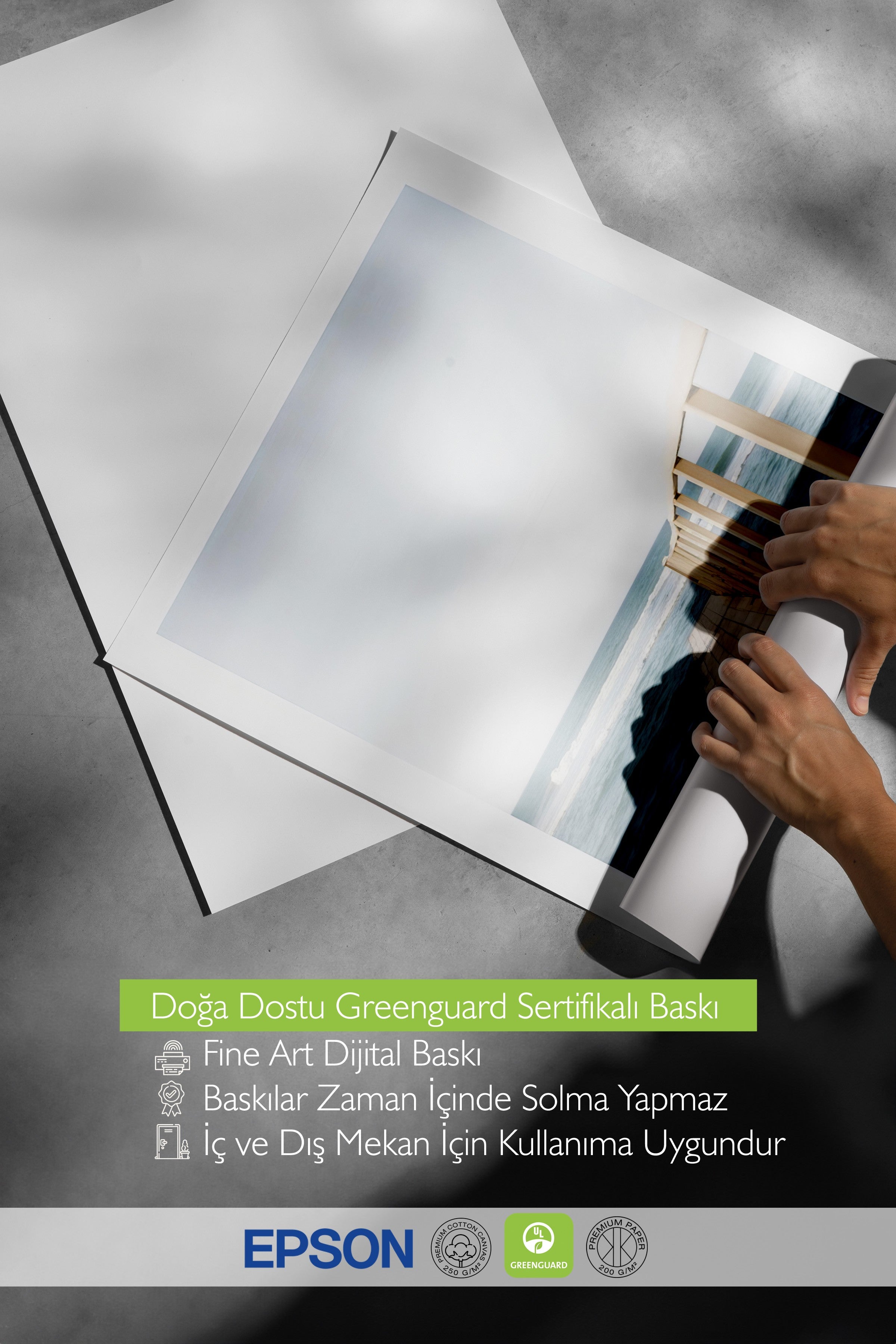 Çerçevesiz Duvar Posteri, Denize Giden Köprü, Fotoğraf, Mavi Renk Poster, 2025 Yaz Seçkisi, NO:109750