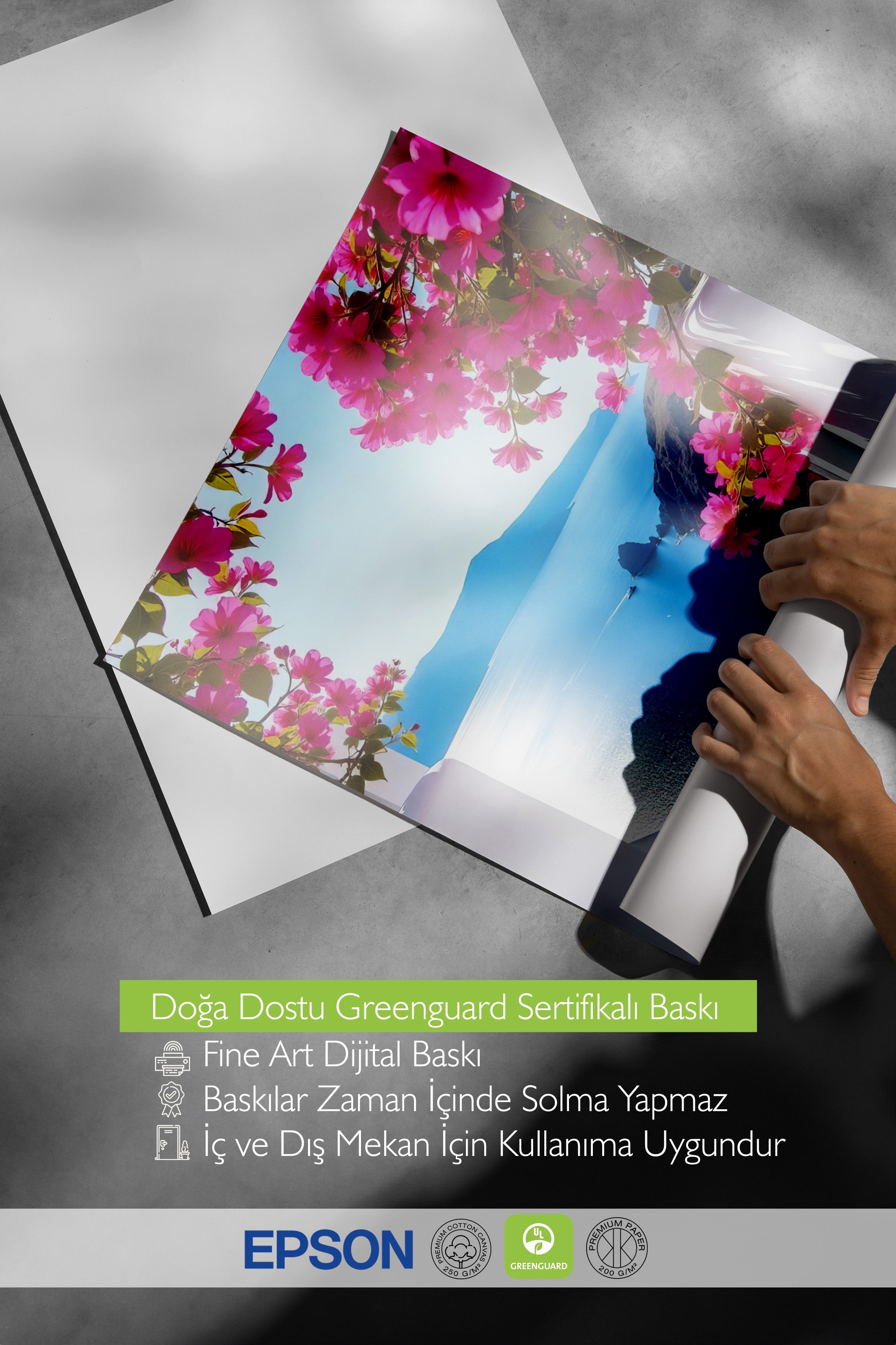 Çerçevesiz Duvar Posteri, Denize Giden Yol, Fotoğraf, Mavi Renk Poster, 2025 Yaz Seçkisi, NO:109537
