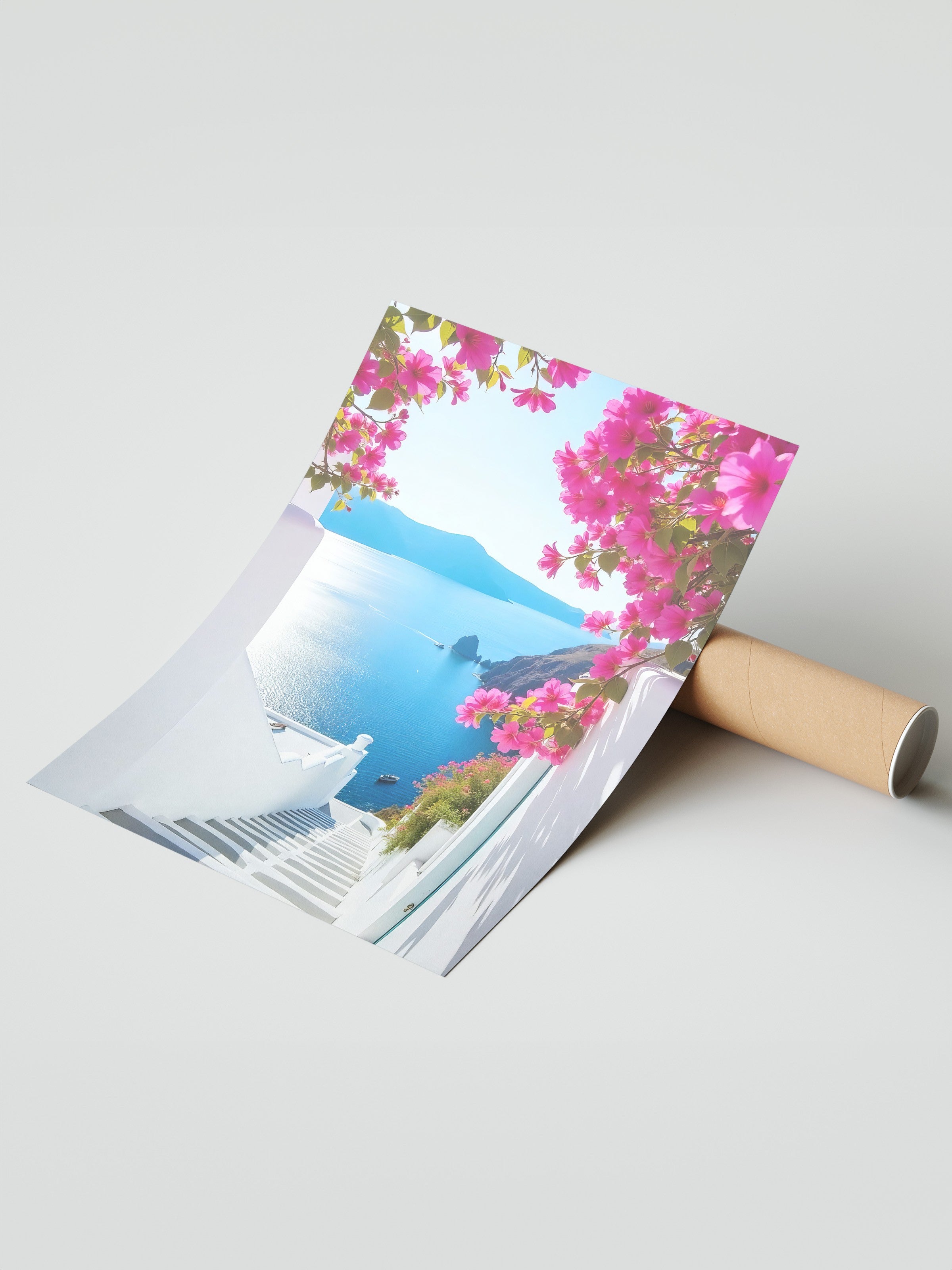 Çerçevesiz Duvar Posteri, Denize Giden Yol, Fotoğraf, Mavi Renk Poster, 2025 Yaz Seçkisi, NO:109537