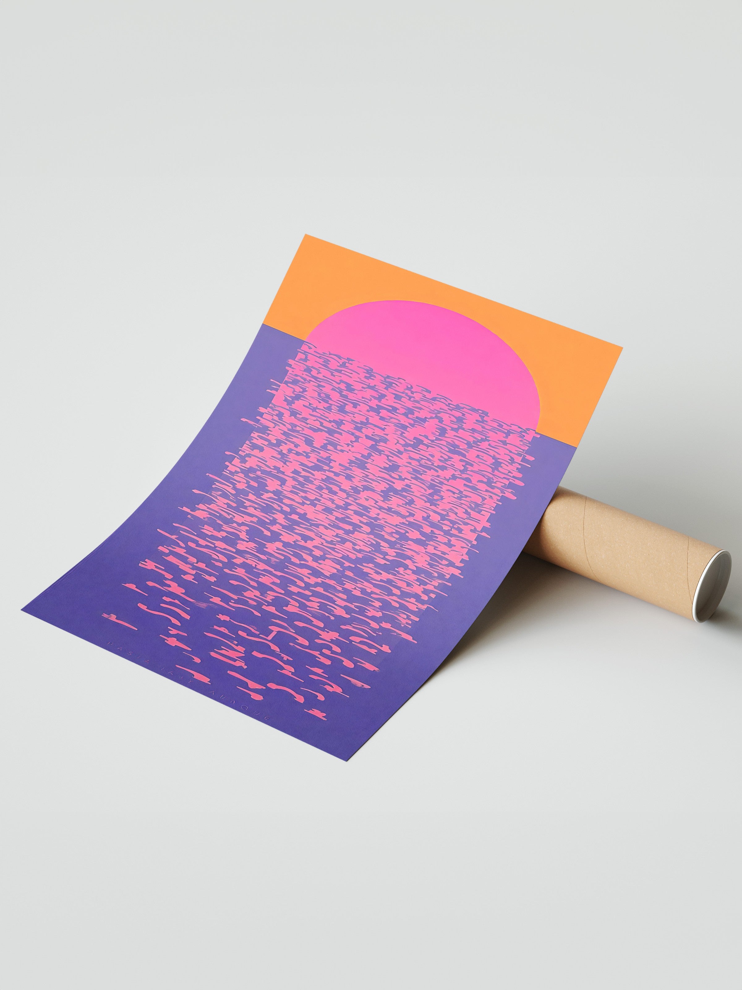 Çerçevesiz Duvar Posteri, Güneşin Yansıması, İllüstrasyon, Maximalist, Mavi Renk Poster, 2025 Yaz Seçkisi, NO:109758