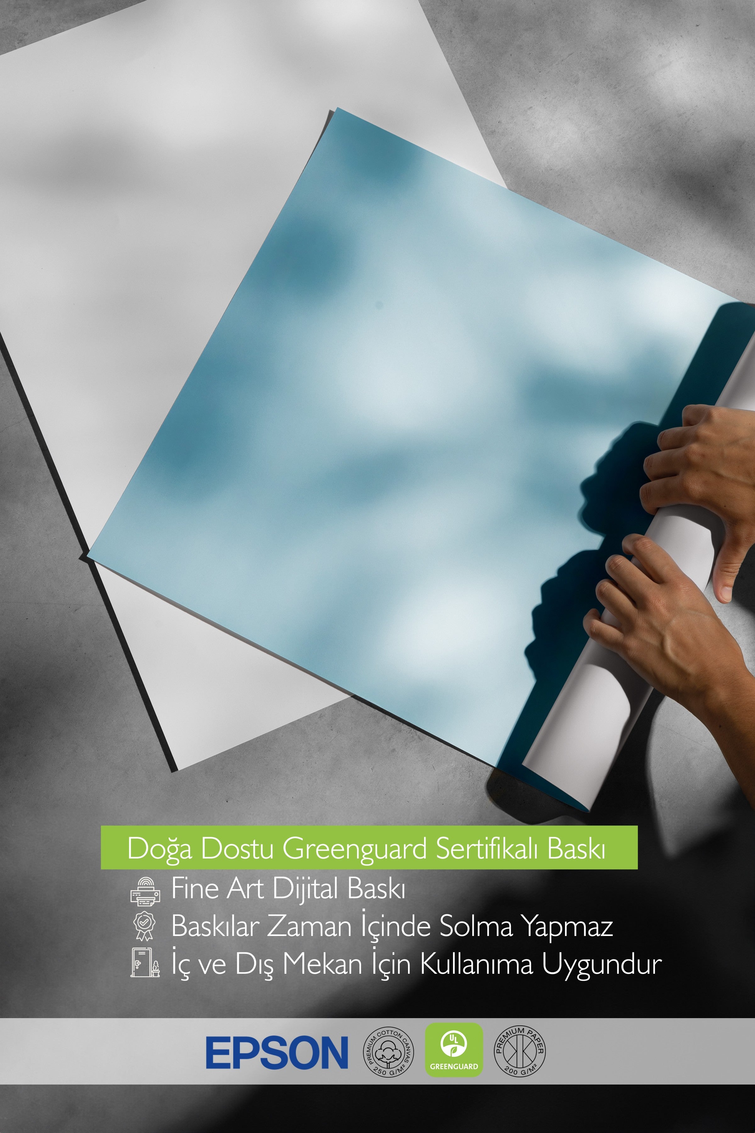 Çerçevesiz Duvar Posteri, Haydi Sörfe, Fotoğraf, Mavi Renk Poster, 2025 Yaz Seçkisi, NO:109654