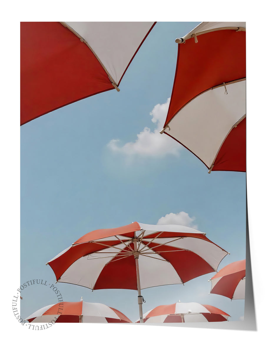 Gök ve Şemsiyeler Poster Fotoğraf Yaz Seçkisi Çerçevesiz Poster