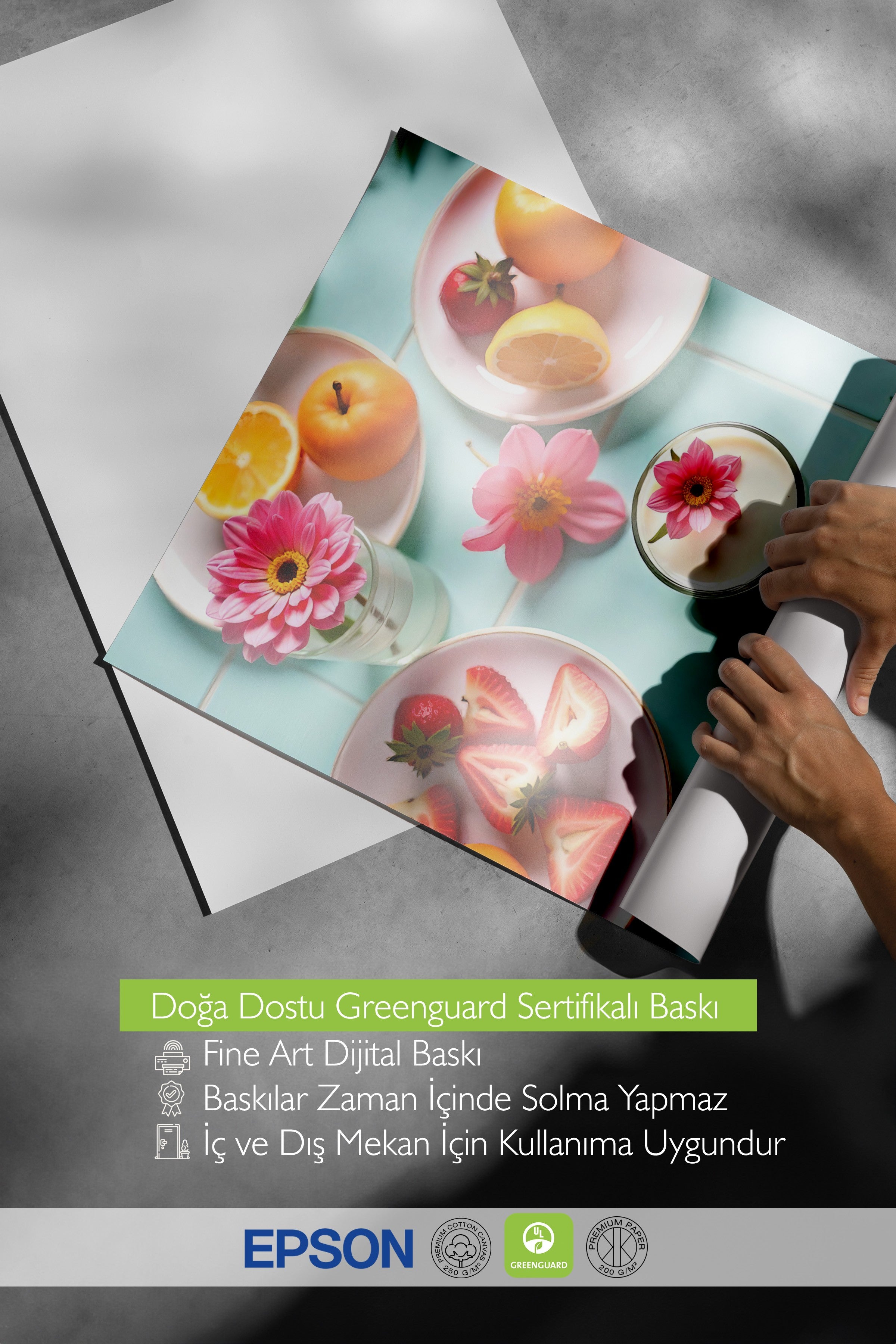 Çerçevesiz Duvar Posteri, Lezzetli Meyveler, Fotoğraf, Maximalist, Kırmızı Renk Poster, 2025 Yaz Seçkisi, NO:109549