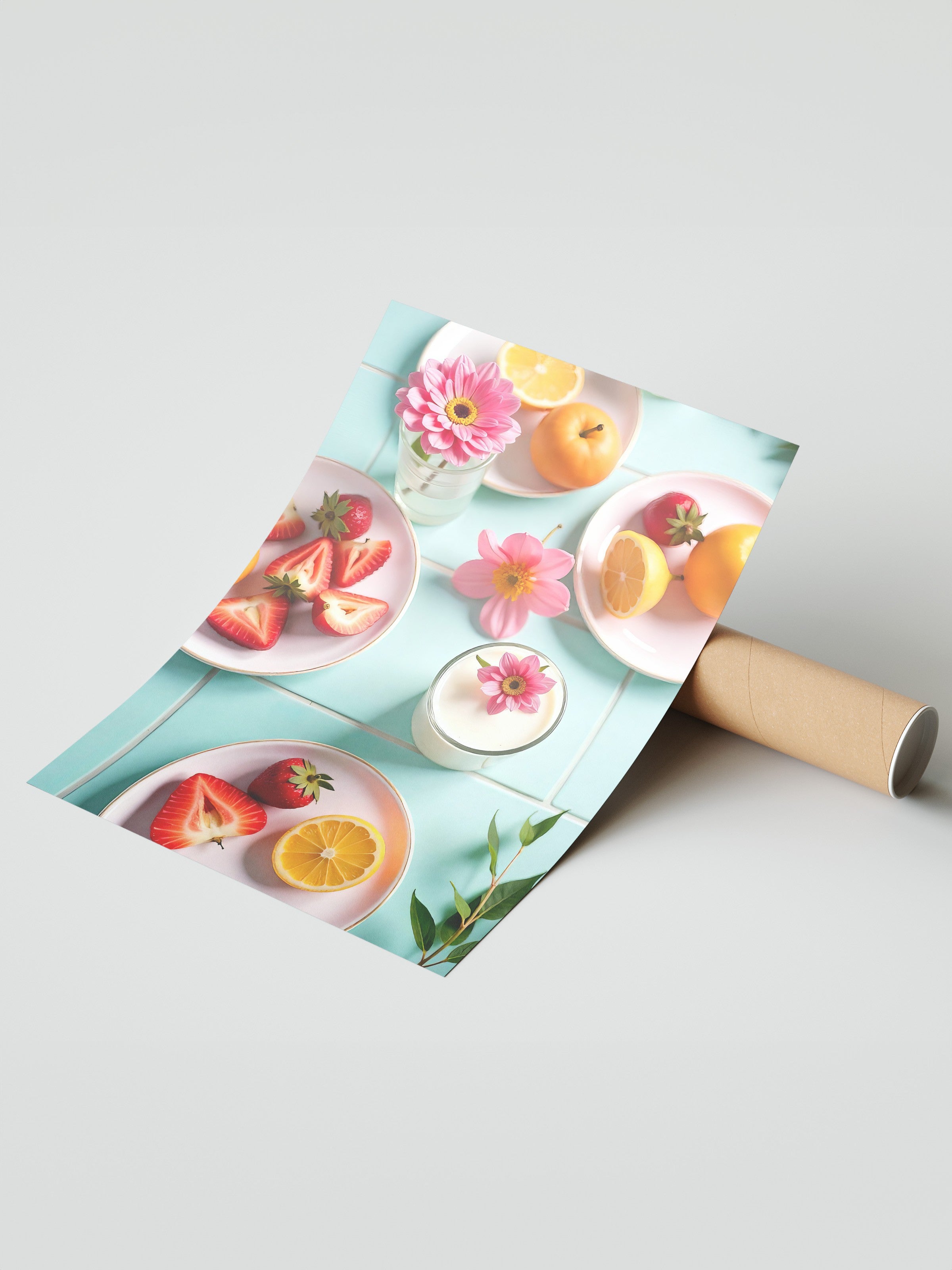 Çerçevesiz Duvar Posteri, Lezzetli Meyveler, Fotoğraf, Maximalist, Kırmızı Renk Poster, 2025 Yaz Seçkisi, NO:109549