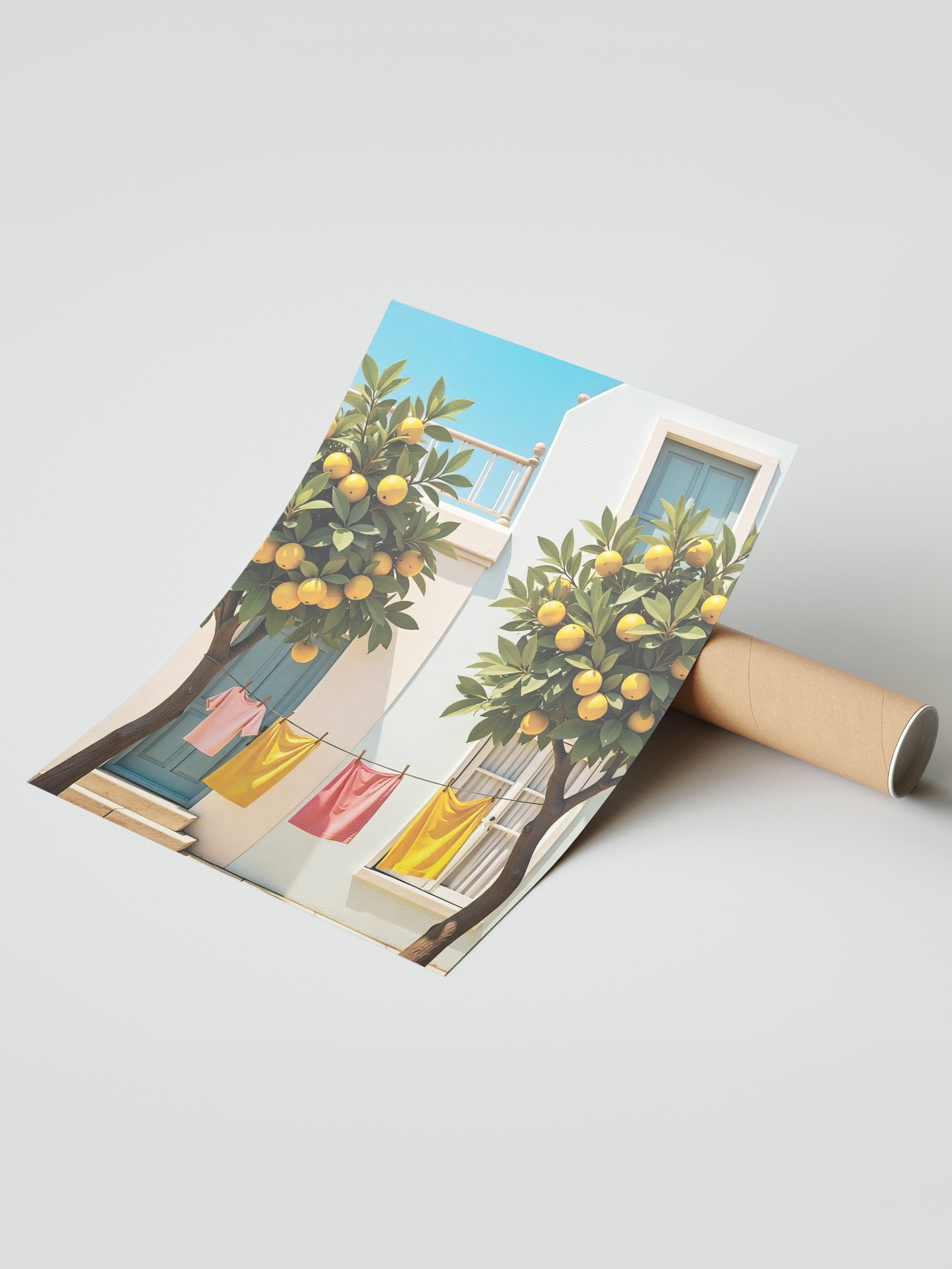 Çerçevesiz Duvar Posteri, Limon Ağaçları, Fotoğraf, Sarı Renk Poster, 2025 Yaz Seçkisi, NO:109653