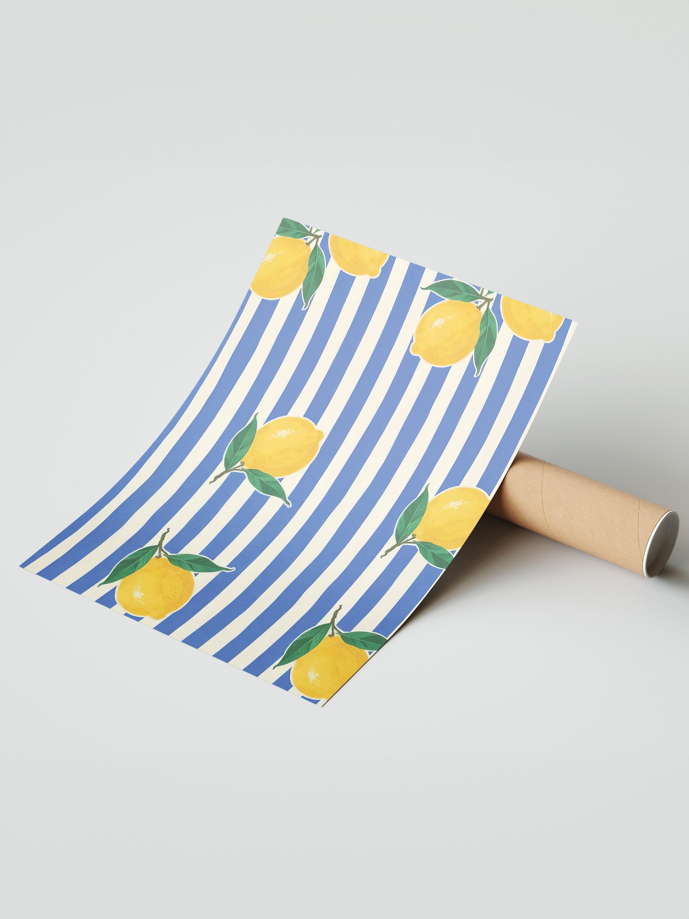 Çerçevesiz Duvar Posteri, Limonlar, İllüstrasyon, Sarı Renk Poster, 2025 Yaz Seçkisi, NO:109540