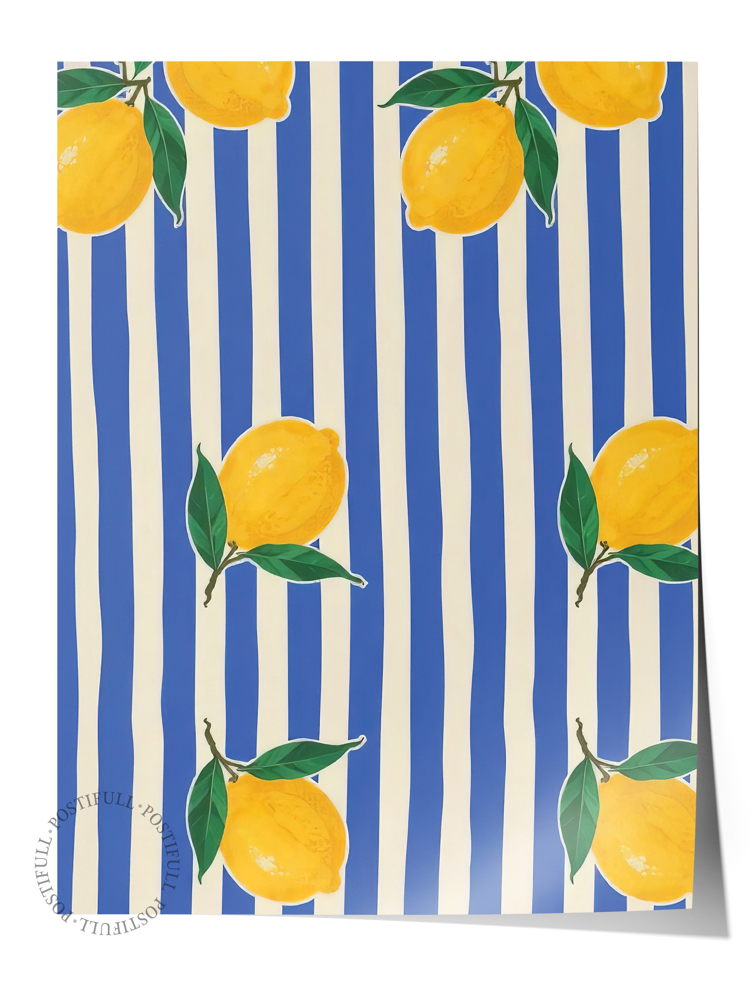 Çerçevesiz Duvar Posteri, Limonlar, İllüstrasyon, Sarı Renk Poster, 2025 Yaz Seçkisi, NO:109540