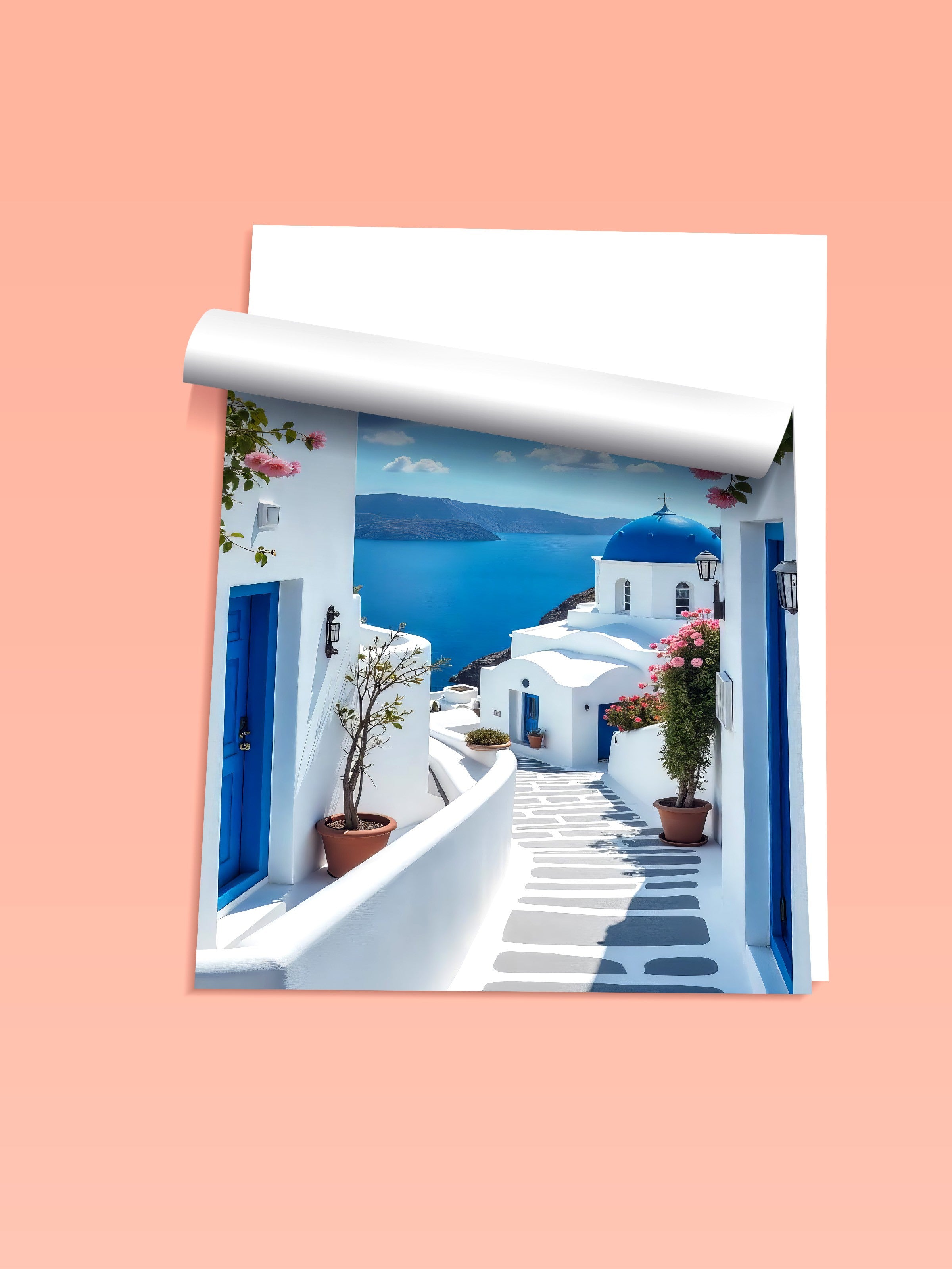 Çerçevesiz Duvar Posteri, Manzara, Fotoğraf, Mavi Renk Poster, 2025 Yaz Seçkisi, NO:109567