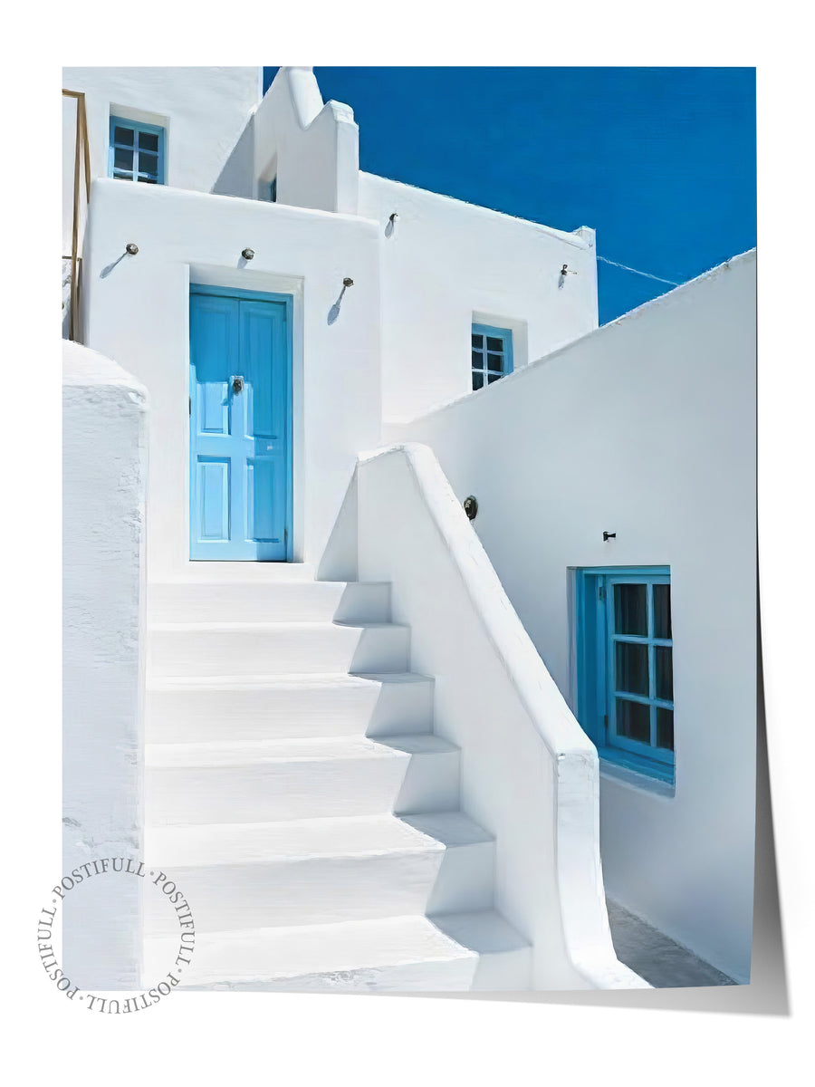 Akdeniz Mimarisi Poster Fotoğraf Yaz Seçkisi Çerçevesiz Poster