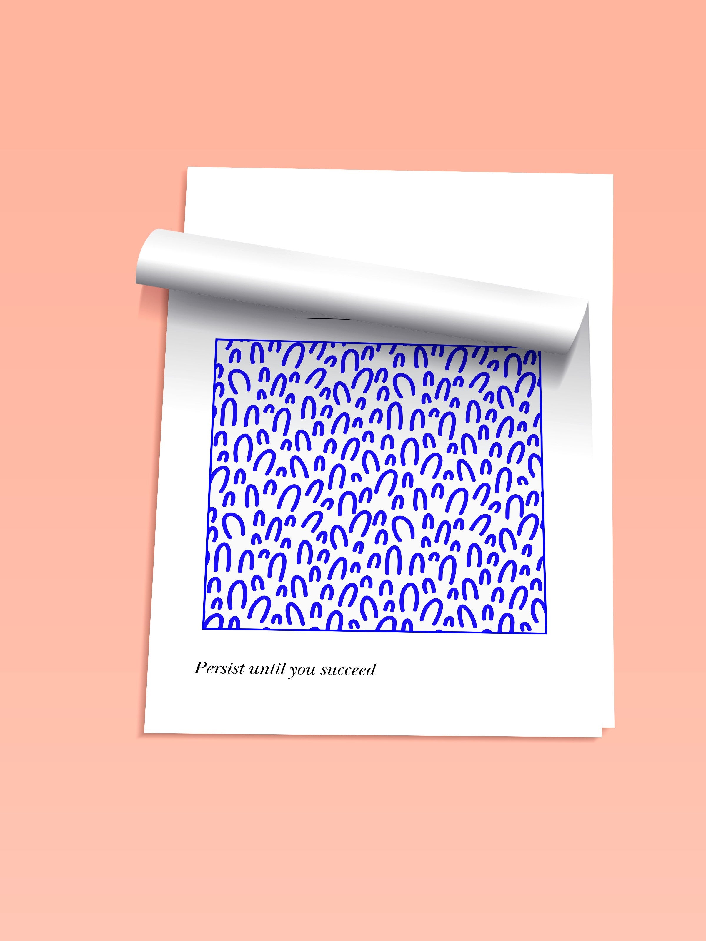 Çerçevesiz Duvar Posteri, Metin, Desen, Minimalist, Typography-Based, Beyaz, Mavi Renk Poster, 2025 Yaz Seçkisi, NO:109850