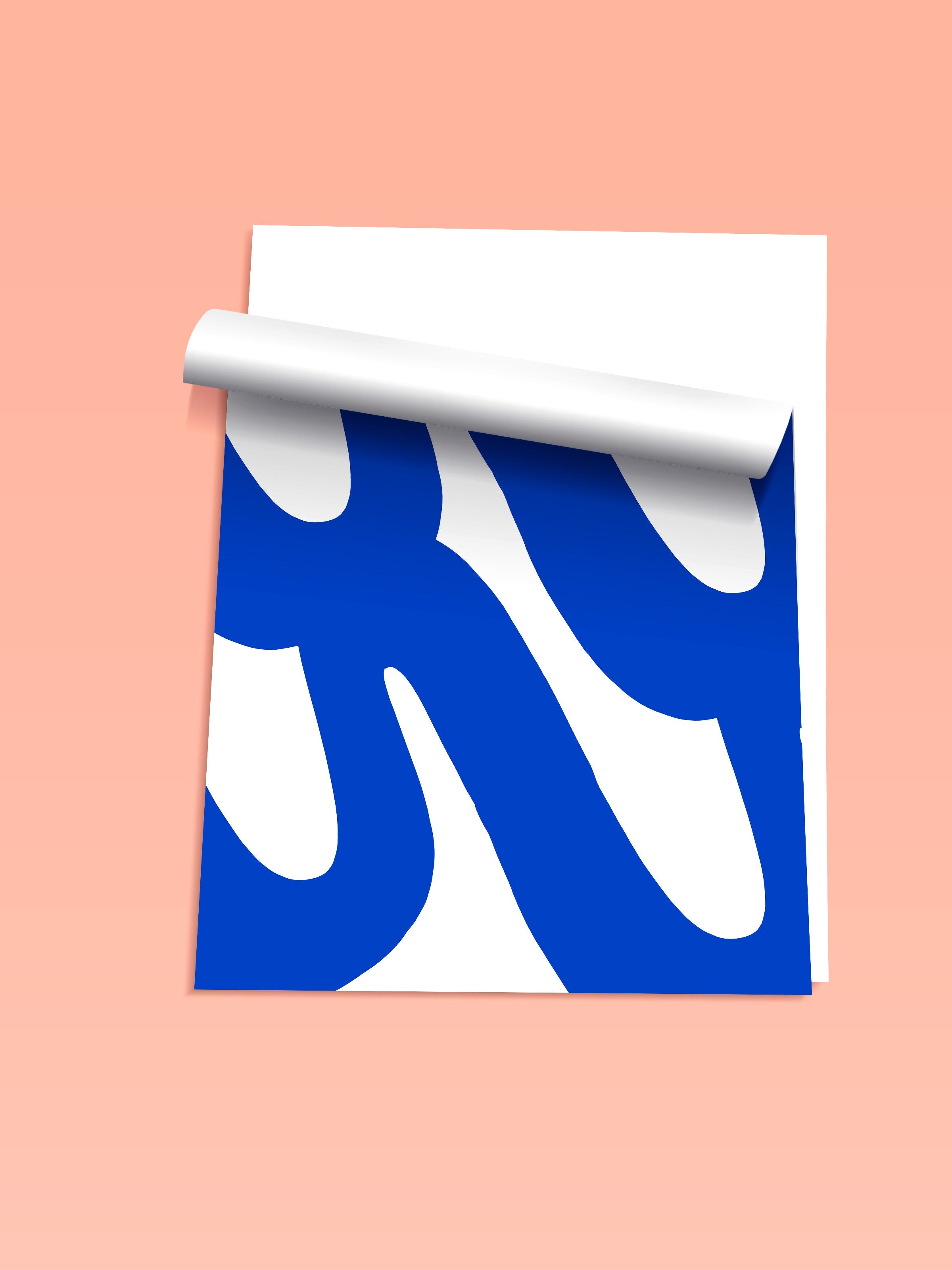 Çerçevesiz Duvar Posteri, Metin, Minimalist, Düz İllüstrasyon, Mavi, Beyaz Renk Poster, 2025 Yaz Seçkisi, NO:109821