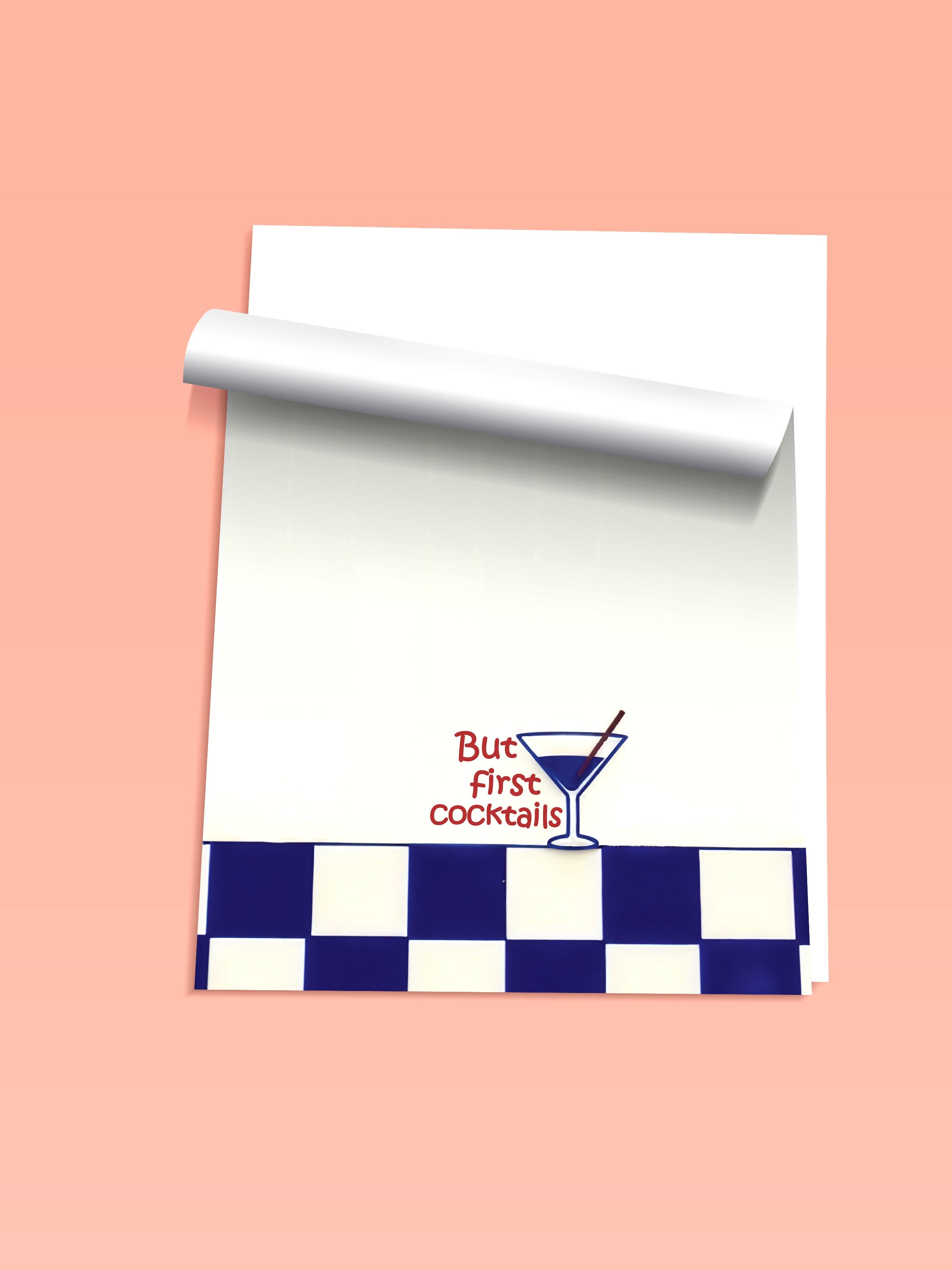 Çerçevesiz Duvar Posteri, Önce Kokteyller, İllüstrasyon, Mavi Renk Poster, 2025 Yaz Seçkisi, NO:109716