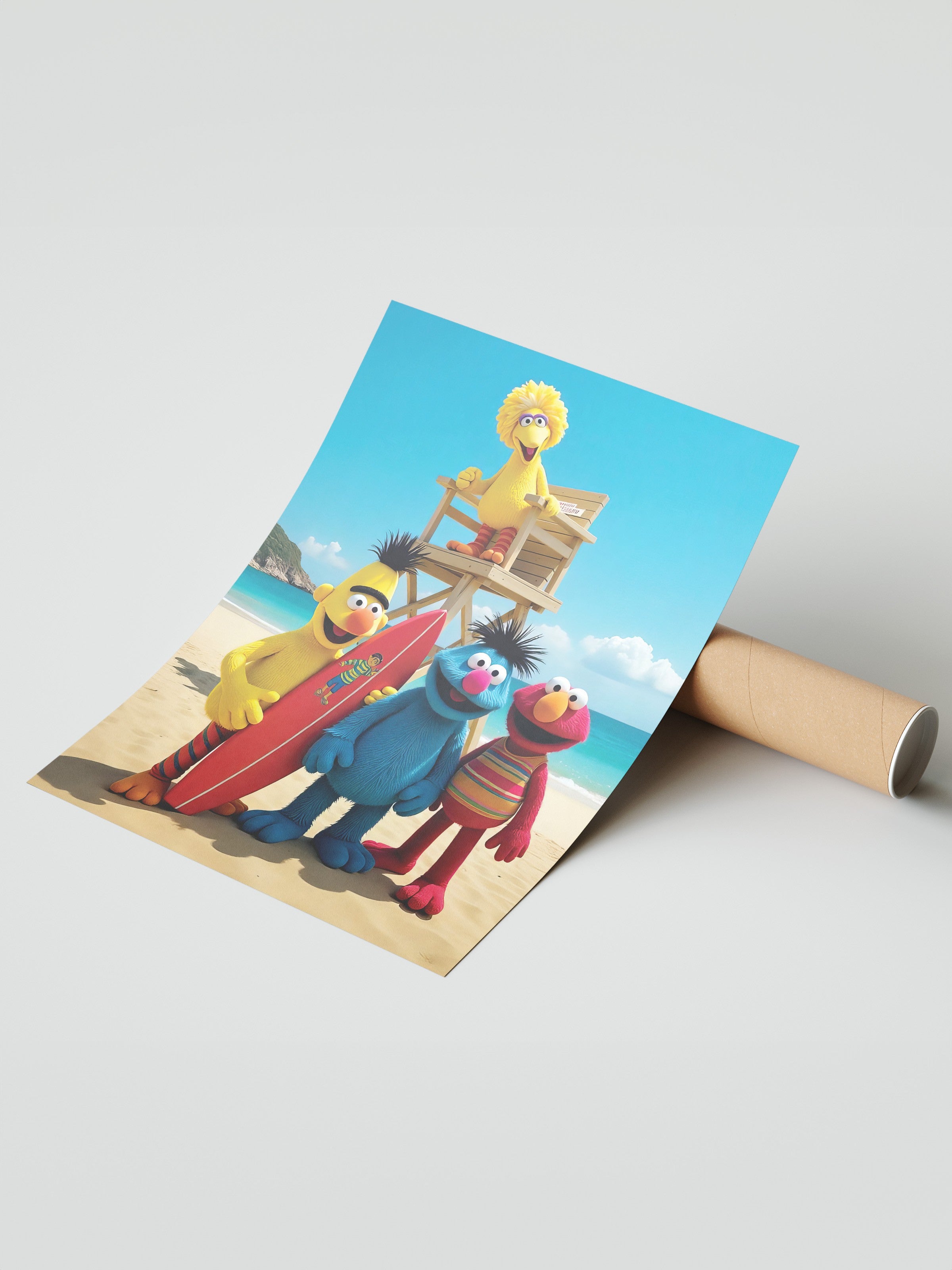 Çerçevesiz Duvar Posteri, Plaj Kuklaları, Fotoğraf, Maximalist, Renkli Renk Poster, 2025 Yaz Seçkisi, NO:109624