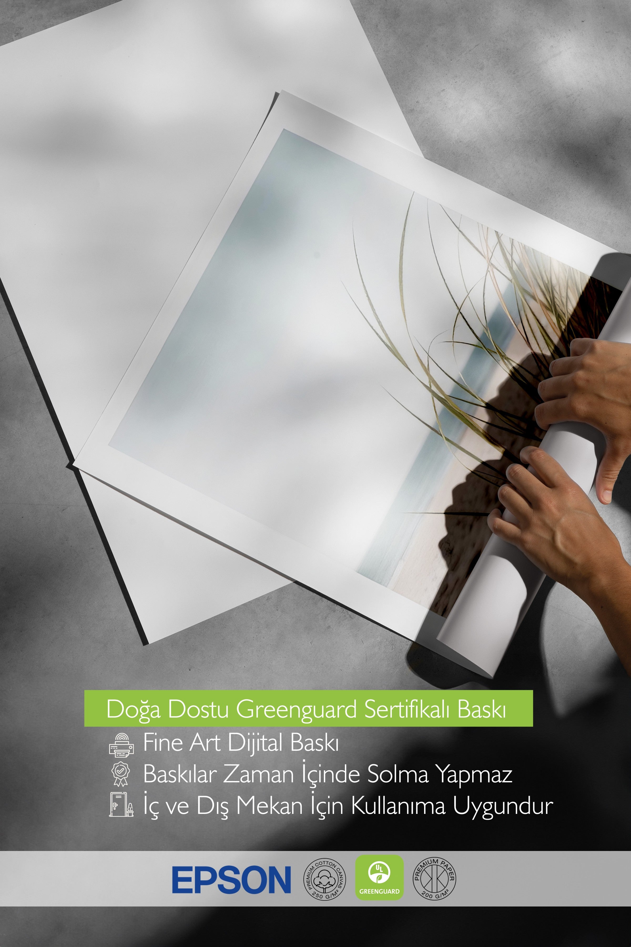 Çerçevesiz Duvar Posteri, Plajın Yakın Planı, Fotoğraf, Mavi Renk Poster, 2025 Yaz Seçkisi, NO:109751