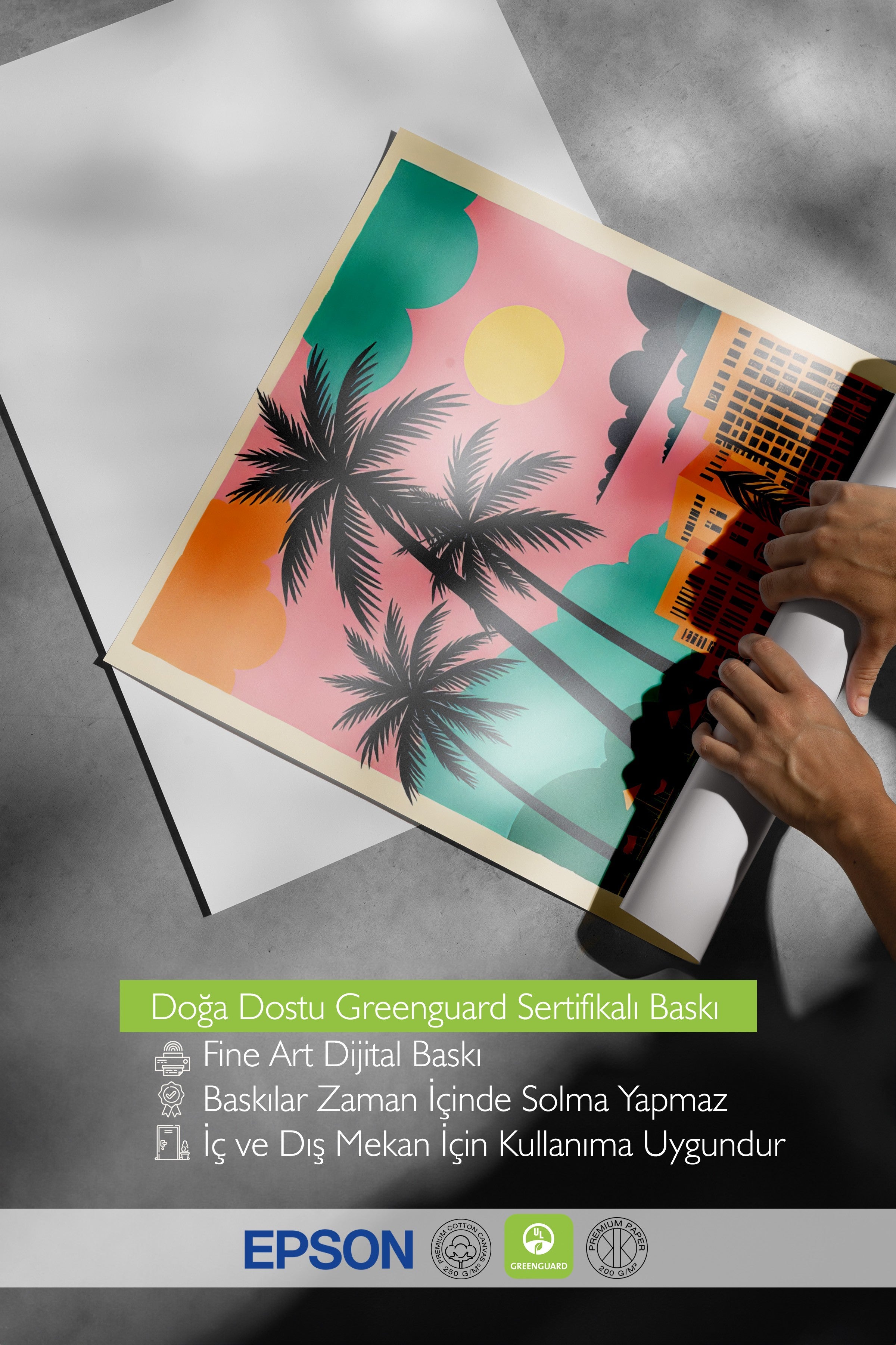 Çerçevesiz Duvar Posteri, Renkli Tropikal, İllüstrasyon, Maximalist, Renkli Renk Poster, 2025 Yaz Seçkisi, NO:109768