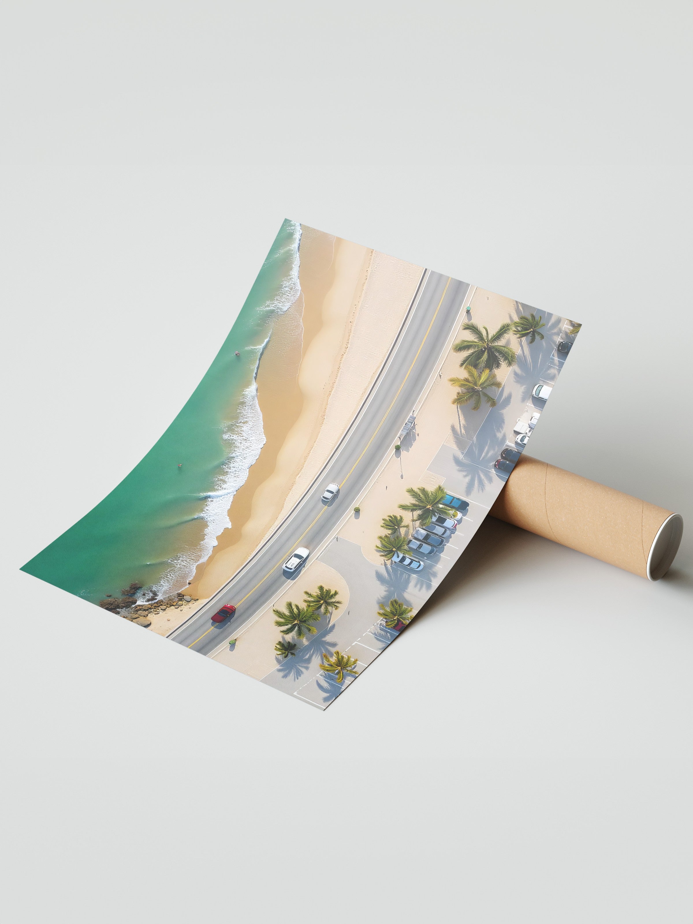 Çerçevesiz Duvar Posteri, Sahil, Fotoğraf, Yeşil Renk Poster, 2025 Yaz Seçkisi, NO:109584