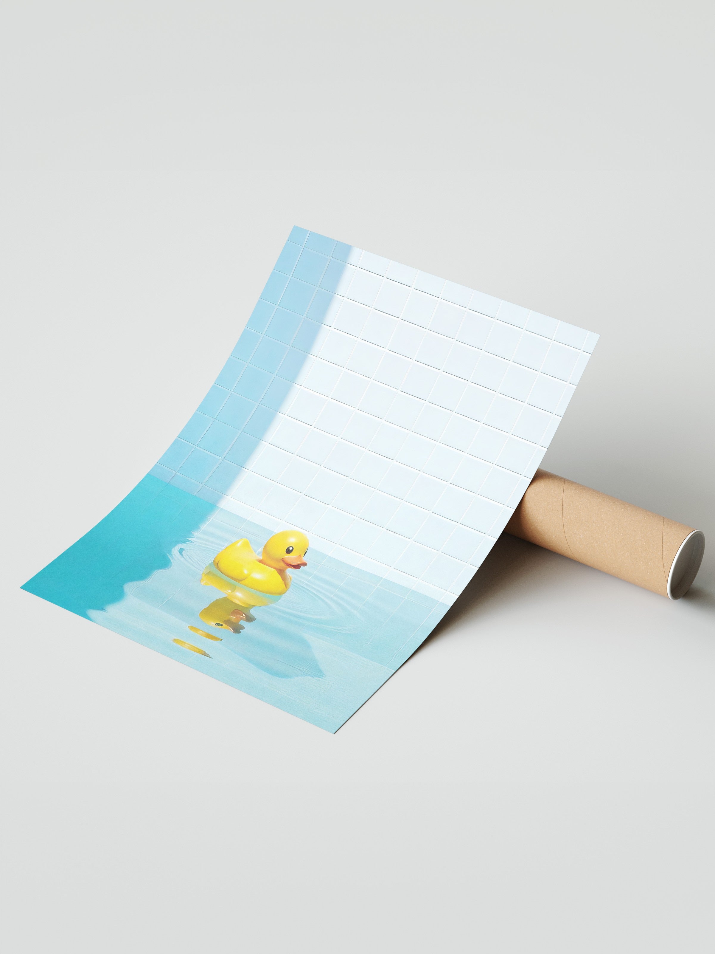 Çerçevesiz Duvar Posteri, Sarı Ördek, Fotoğraf, Sarı Renk Poster, 2025 Yaz Seçkisi, NO:109612