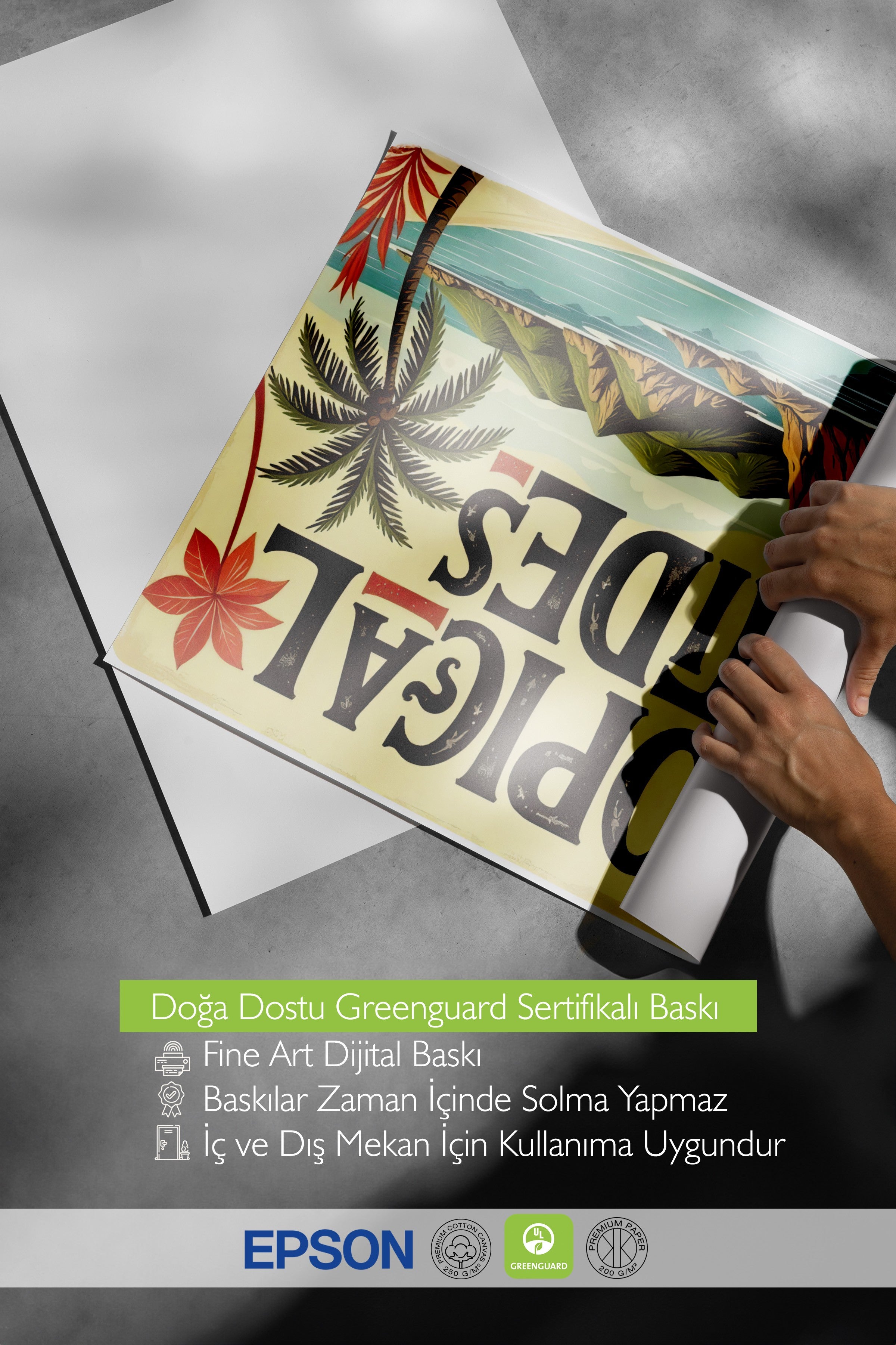 Çerçevesiz Duvar Posteri, Tropikal Gelgitler, İllüstrasyon, Maximalist, Renkli Renk Poster, 2025 Yaz Seçkisi, NO:109771