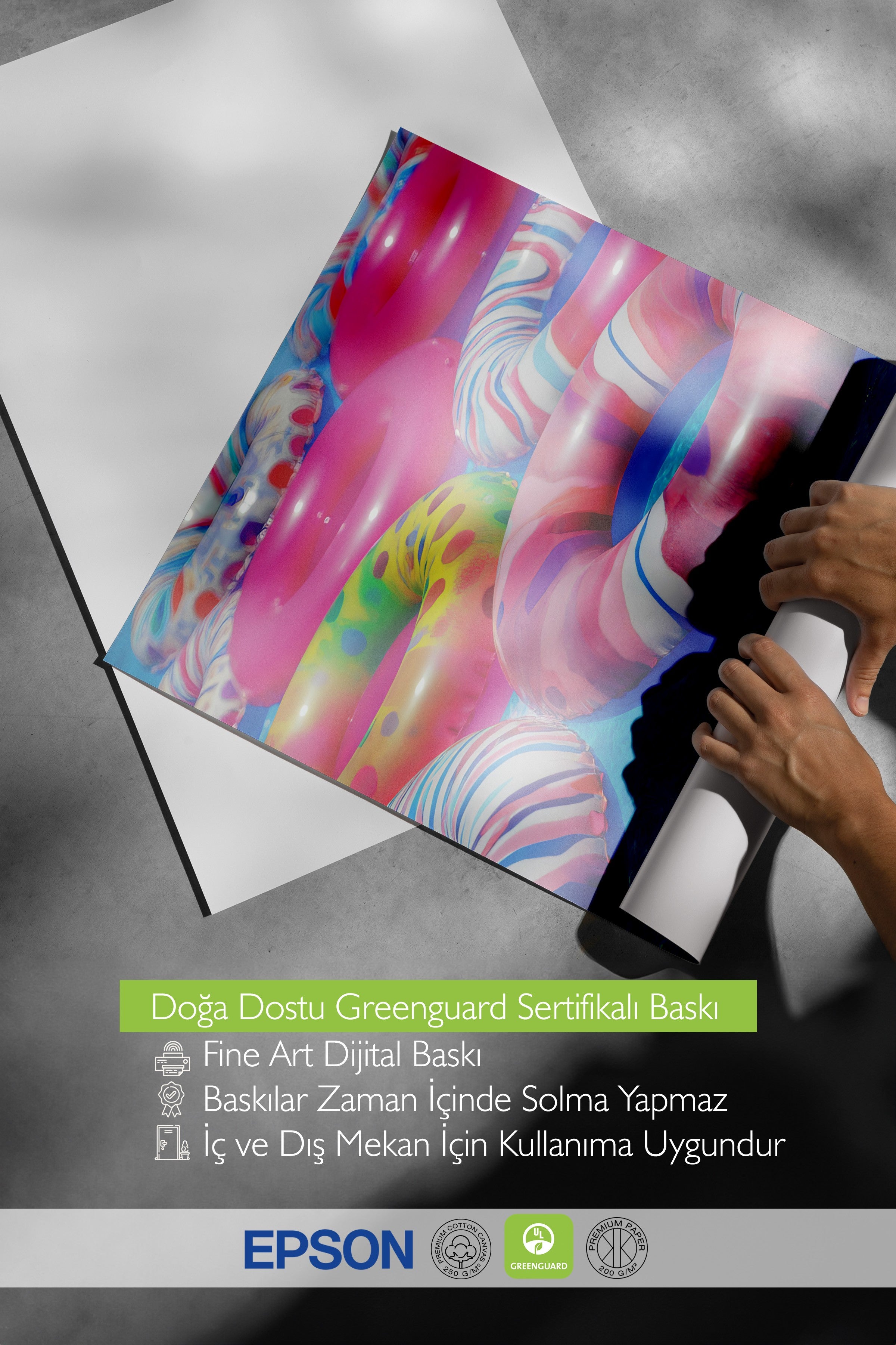 Çerçevesiz Duvar Posteri, Yüzme Halkaları, Fotoğraf, Mavi Renk Poster, 2025 Yaz Seçkisi, NO:109739