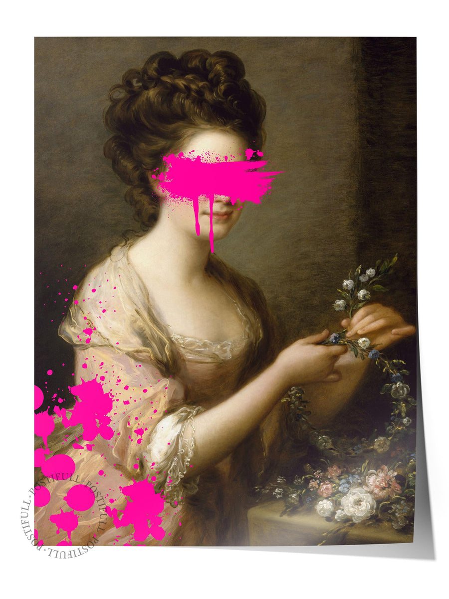 Klasik Portre Üzerine Modern Sprey Alternatif Sanat Çerçevesiz Poster