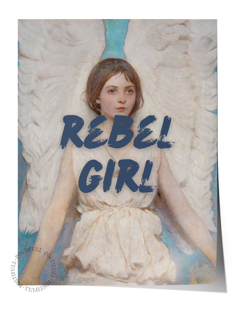 REBEL GIRL Alternatif Sanat Çerçevesiz Poster