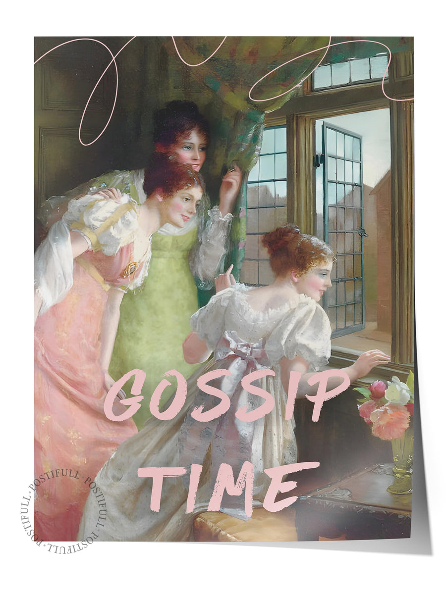 GOSSIP TIME Alternatif Sanat Çerçevesiz Poster