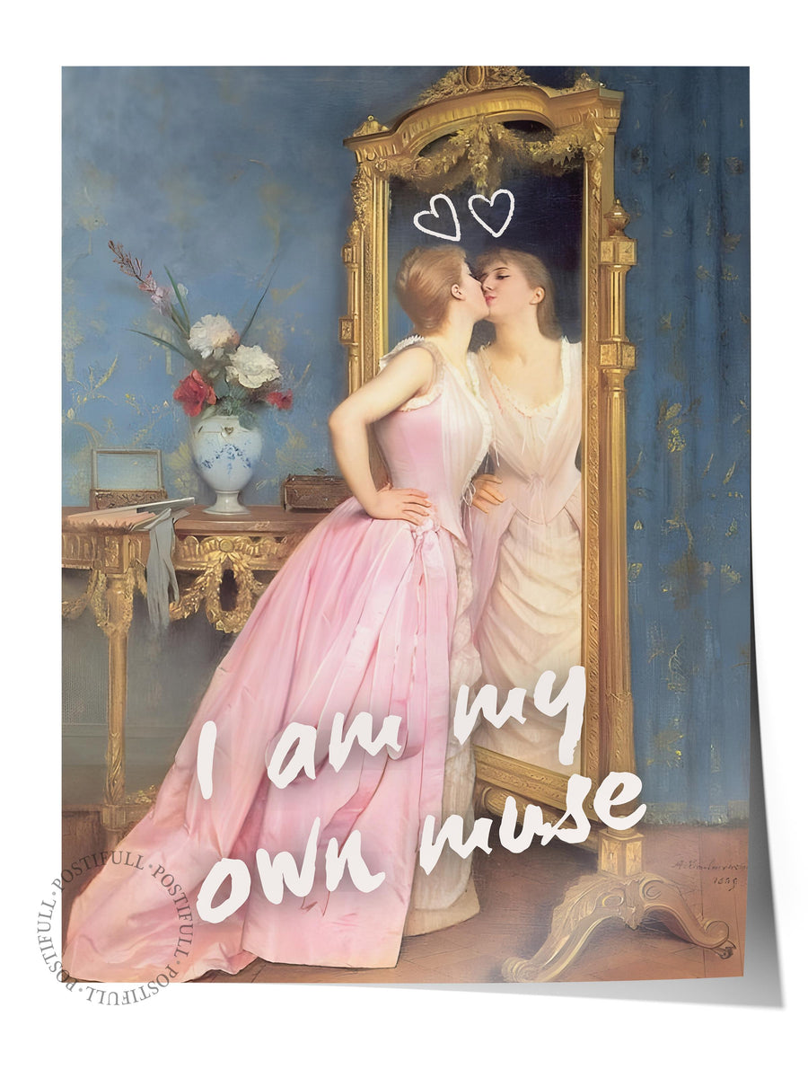 Farklı Tonlarda I am my own muse Alternatif Sanat Çerçevesiz Poster