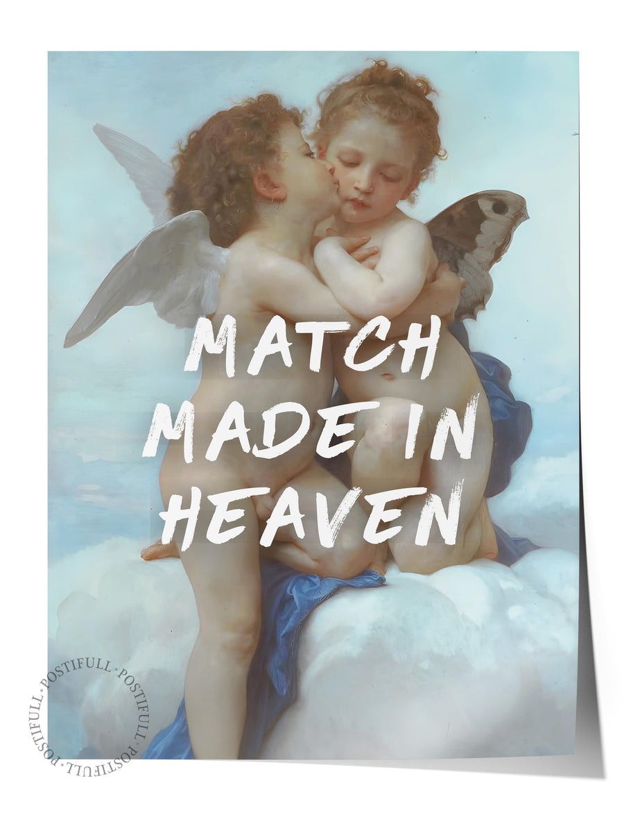 MATCH MADE IN HEAVEN Alternatif Sanat Çerçevesiz Poster