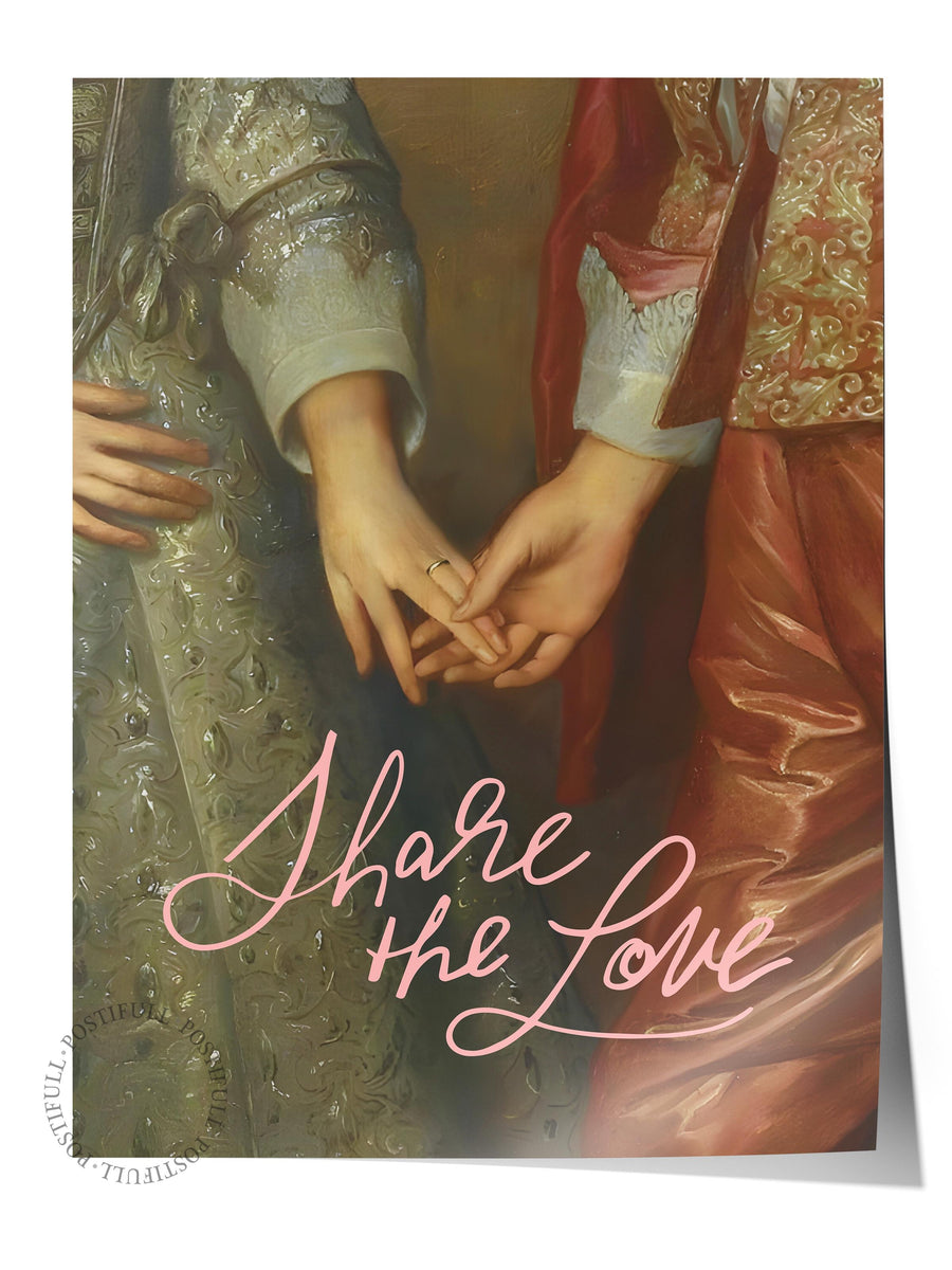 Share the Love Alternatif Sanat Çerçevesiz Poster