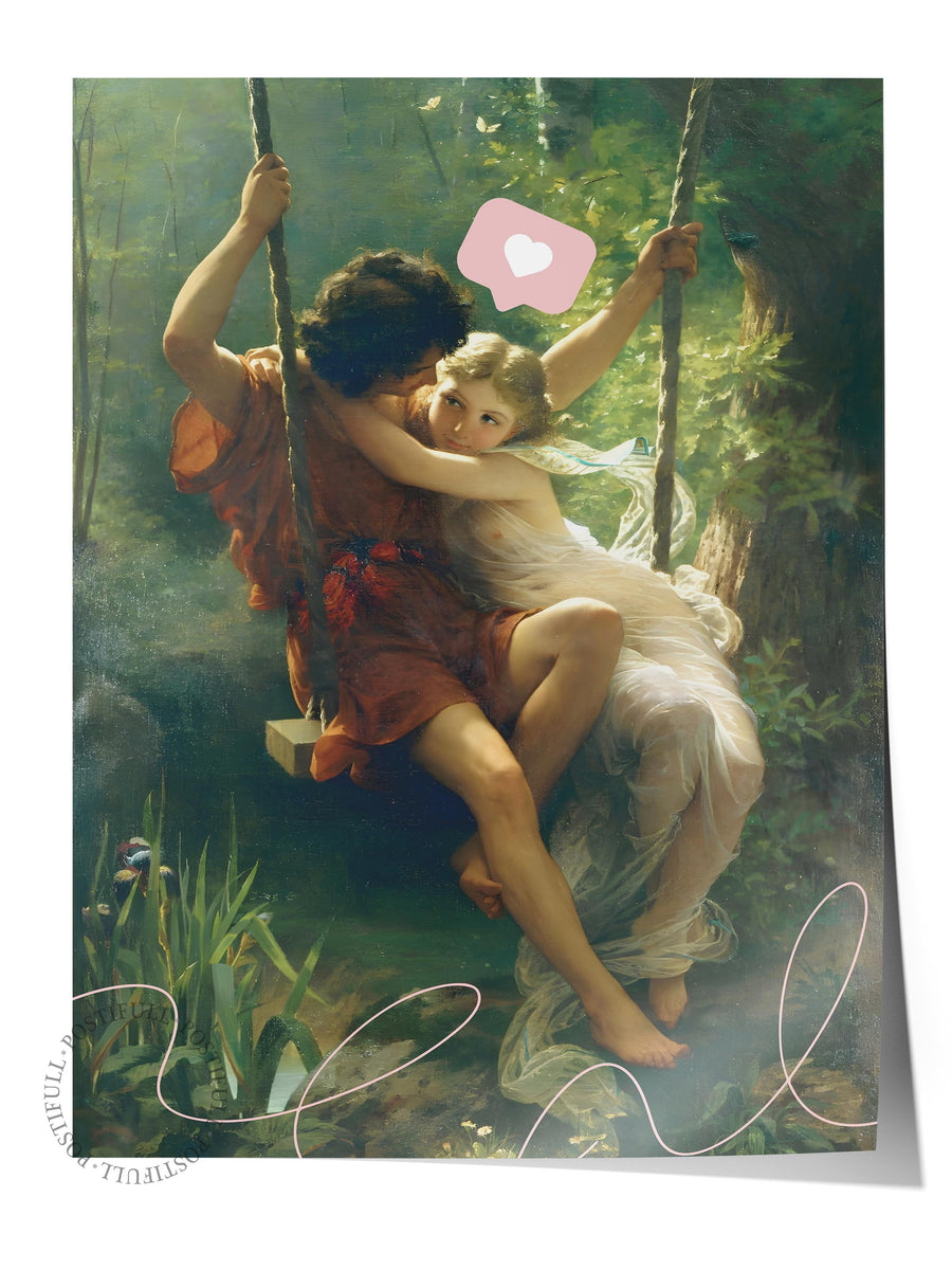 Aşk ve Doğa İçinde Alternatif Sanat Çerçevesiz Poster