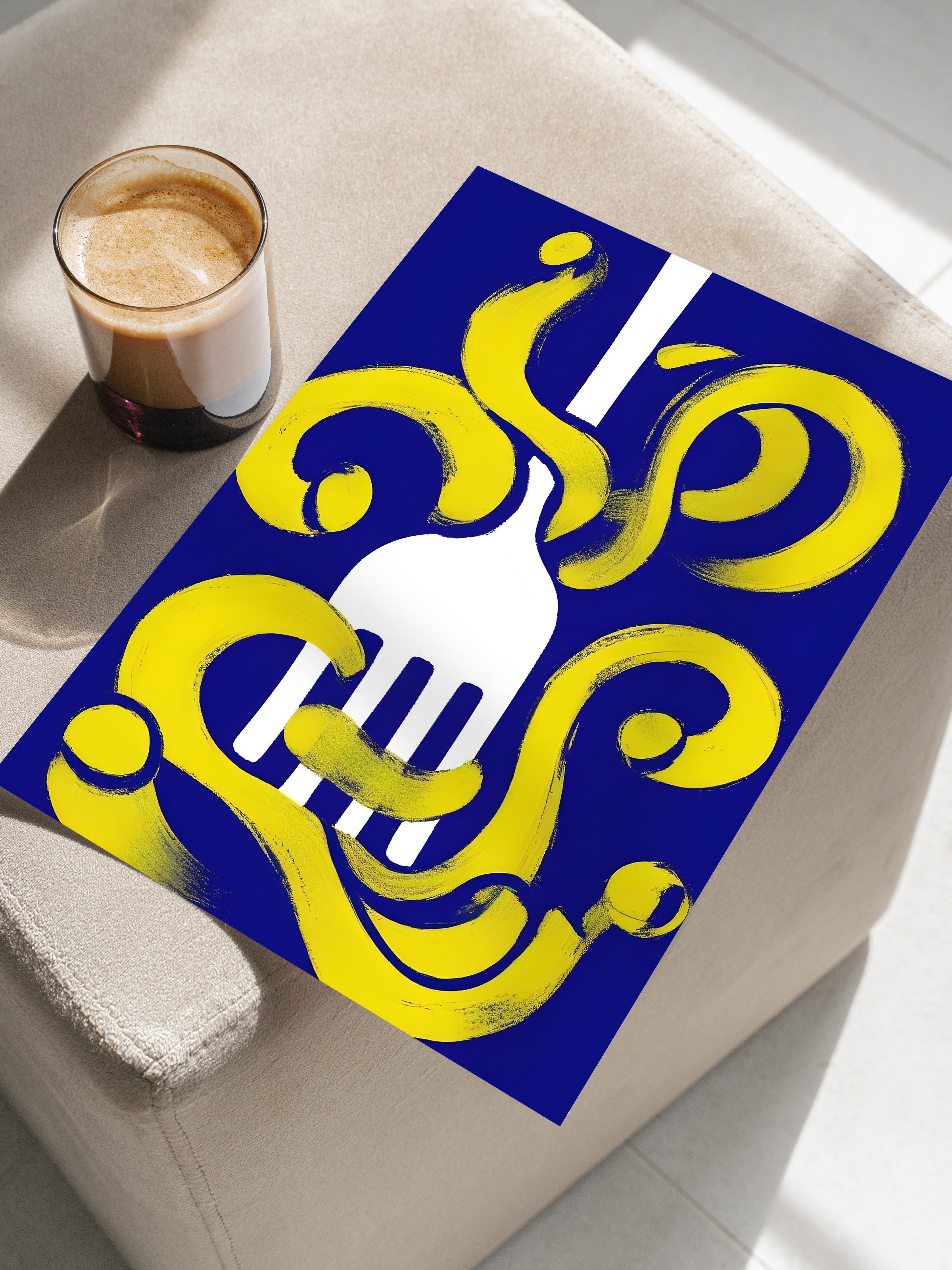 Çerçevesiz Poster, Art of Fork, Comfort Serisi Mutfak Duvar Posteri, NO:109135