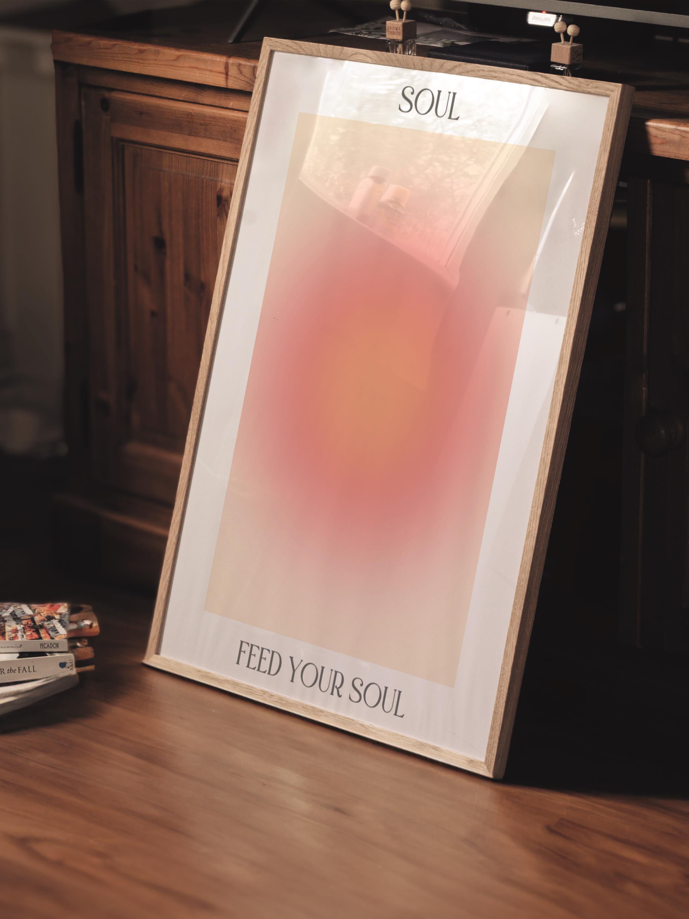 Çerçevesiz Poster, Aura Serisi NO:103 - Purpose Pembe Aura, Melek Numaraları, Renkli Poster