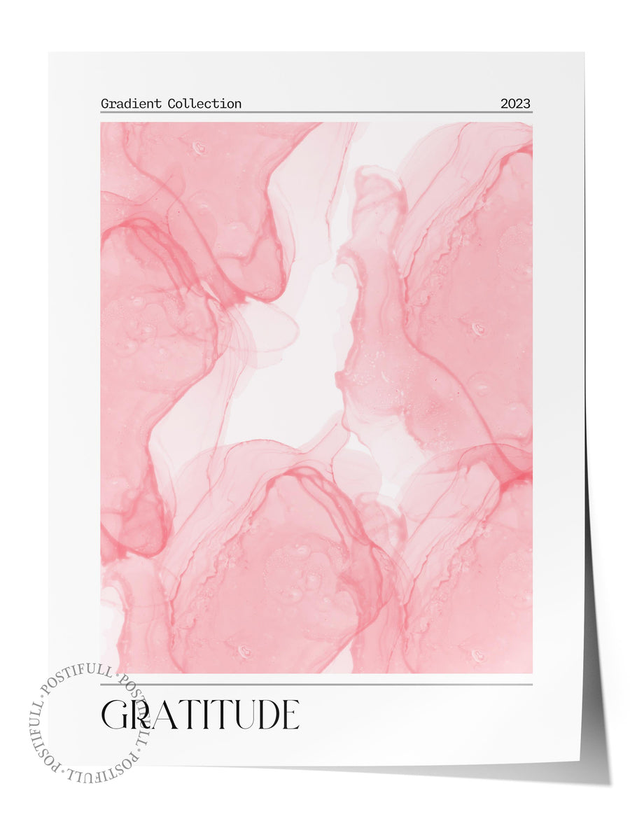 Pembe Mürekkep Akışı Aura Çerçevesiz Poster