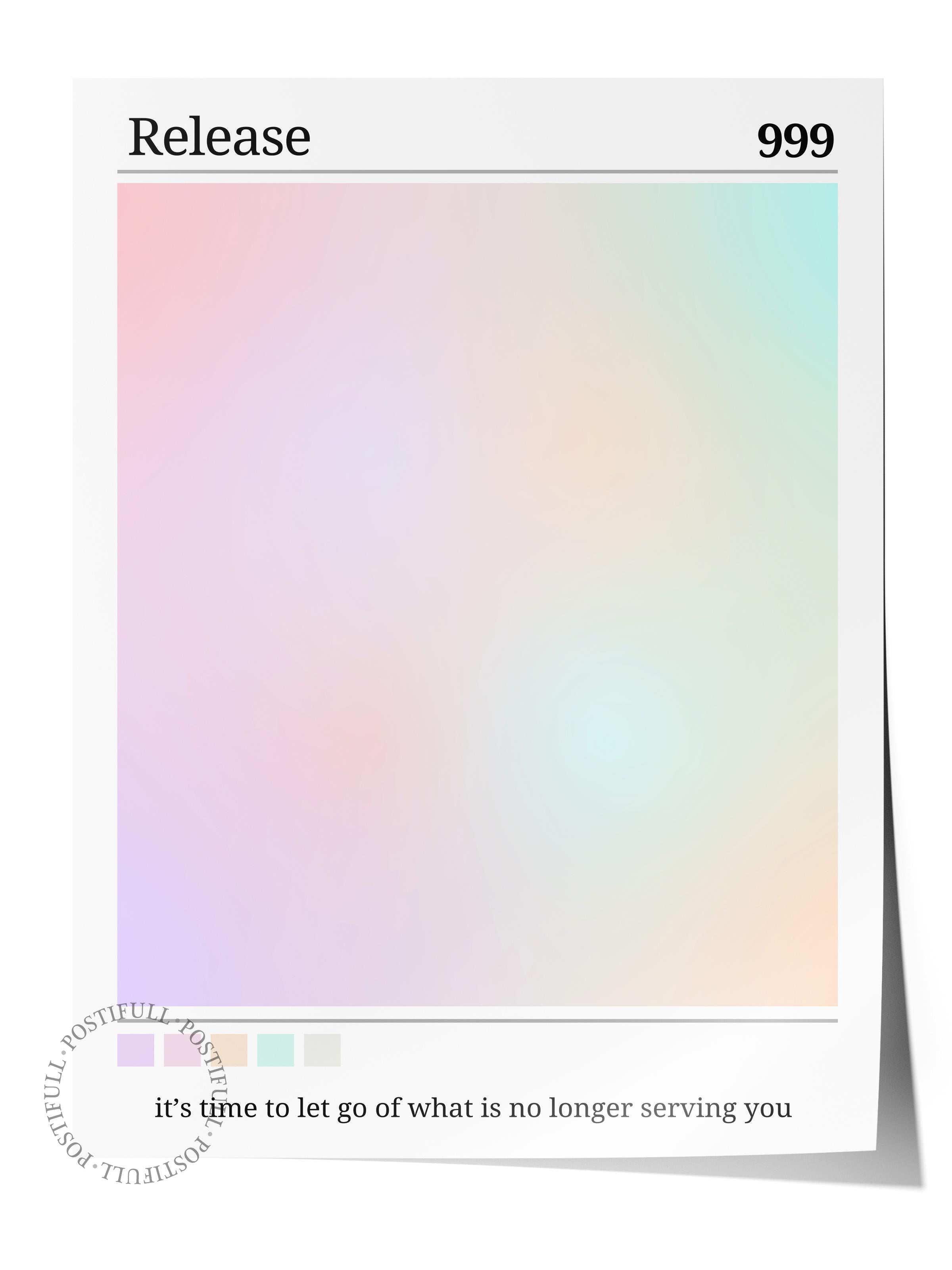 Çerçevesiz Poster, Aura Serisi NO:123 - 999 - Karışık, Melek Numaraları, Renkli Poster